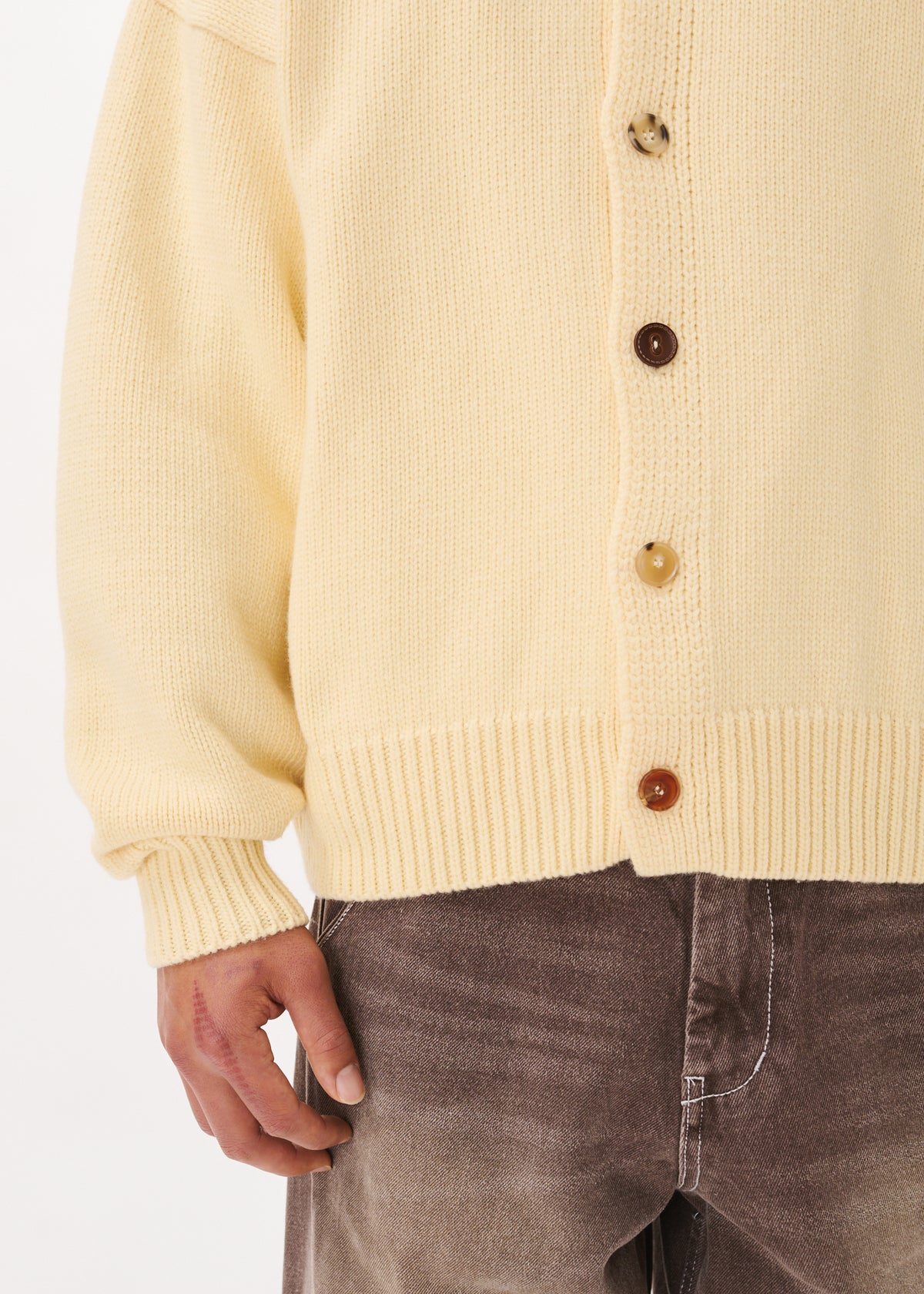 Mismatch Button Cardigan
