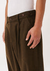 Side Button Wool Trousers