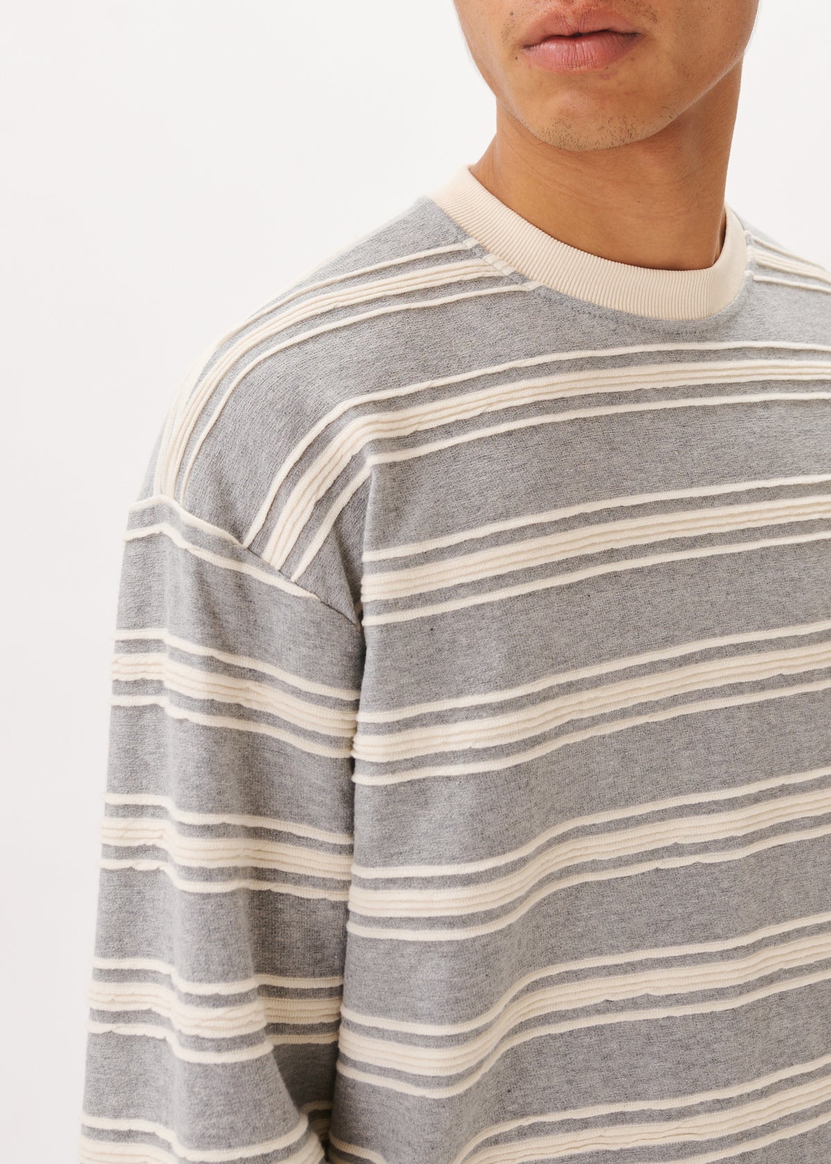 T-shirt à rayures texturées