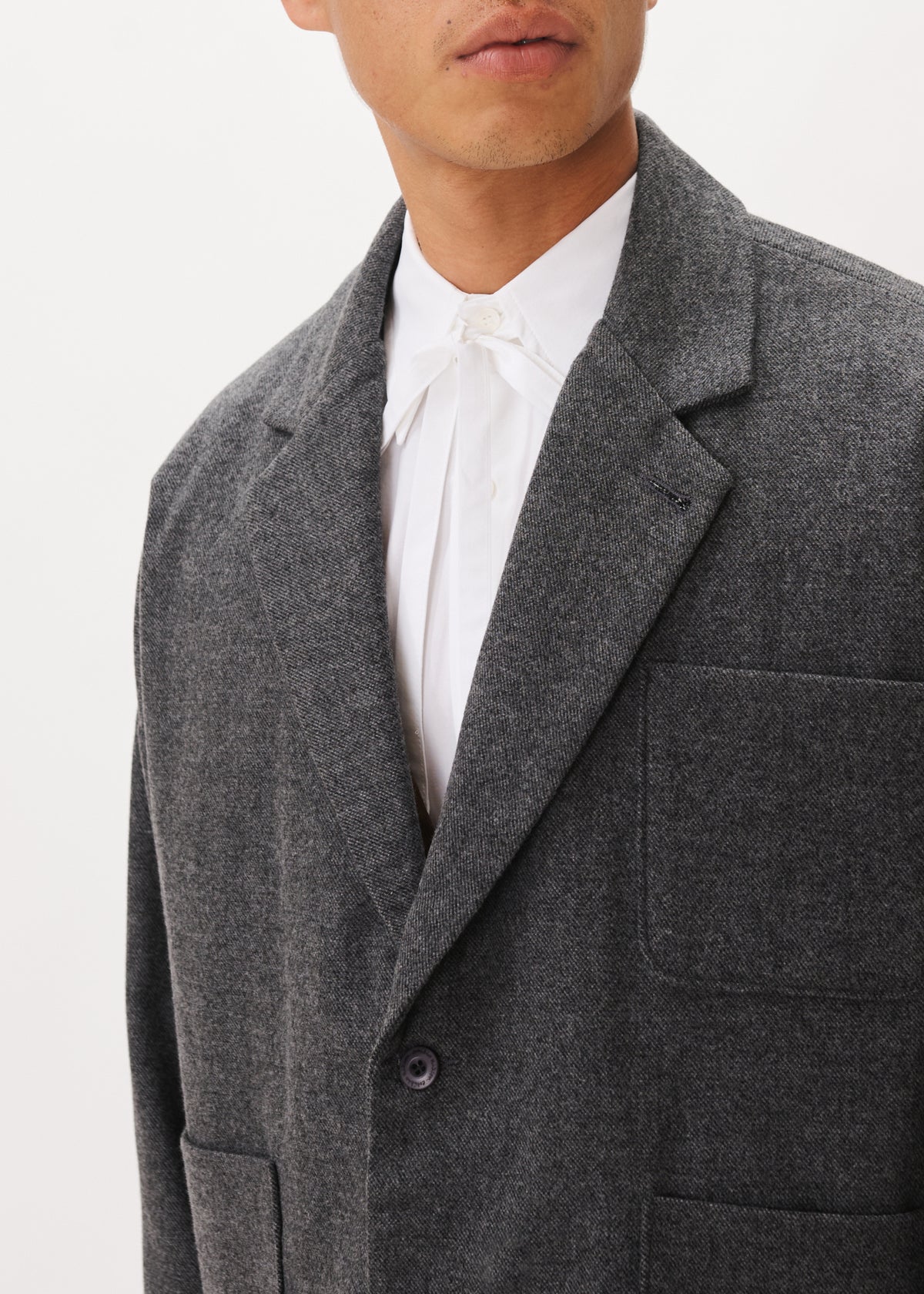 Veste de costume en laine à poches