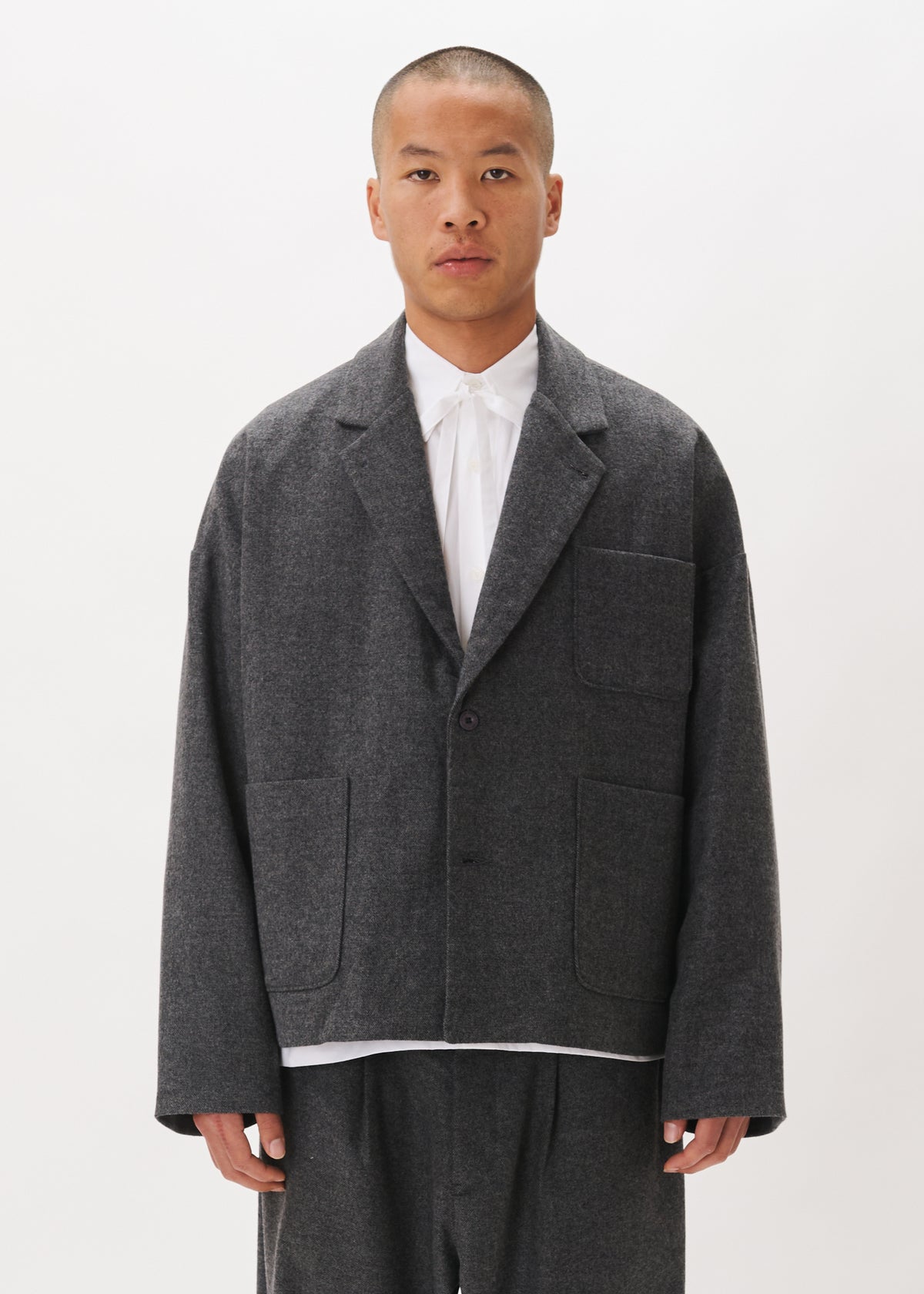 Veste de costume en laine à poches