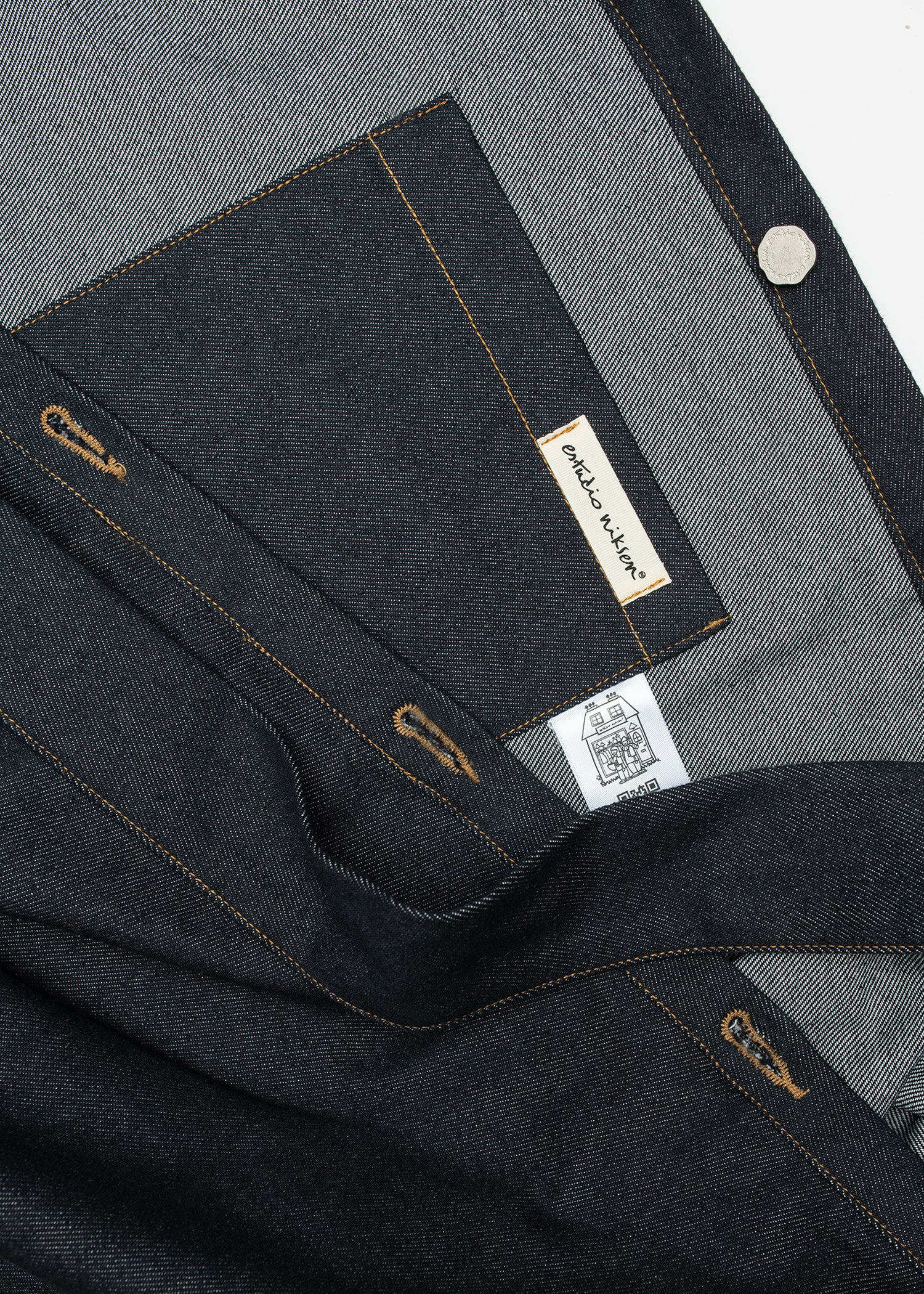 Sac en denim brut à trois voies