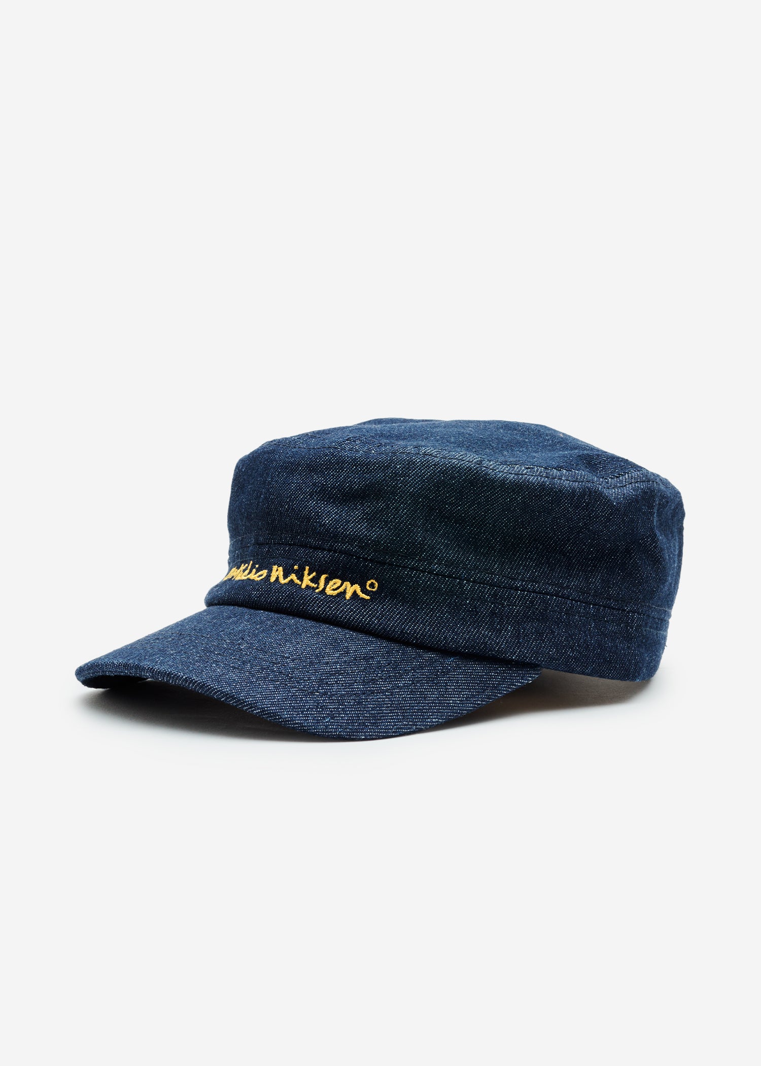 Casquette militaire en denim brut