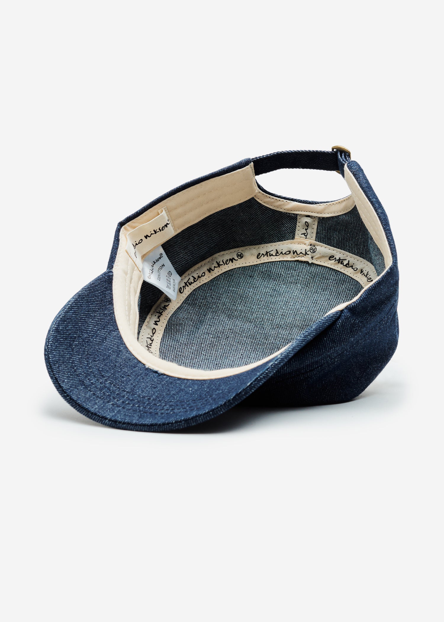 Casquette militaire en denim brut