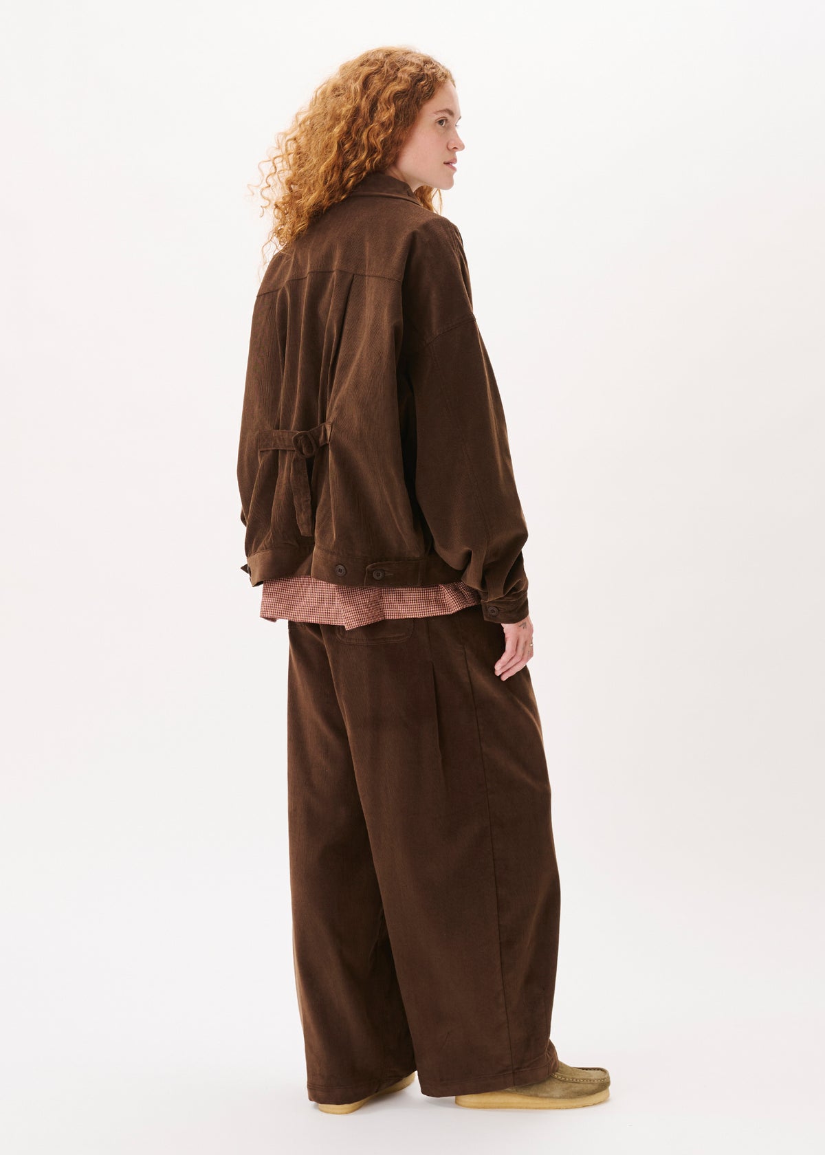Back Pleat Corduroy Pants