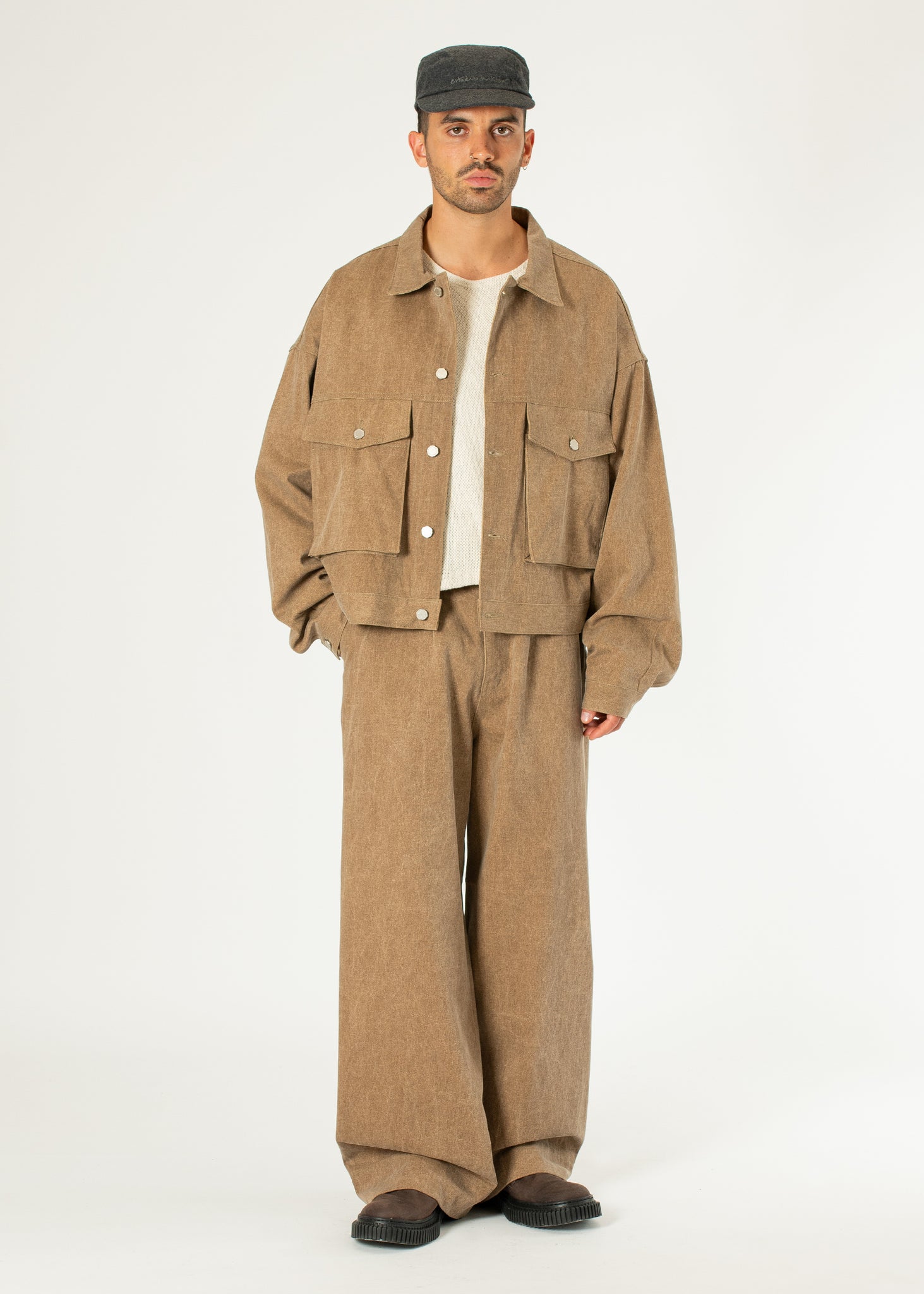 Jean en denim à gros ourlet