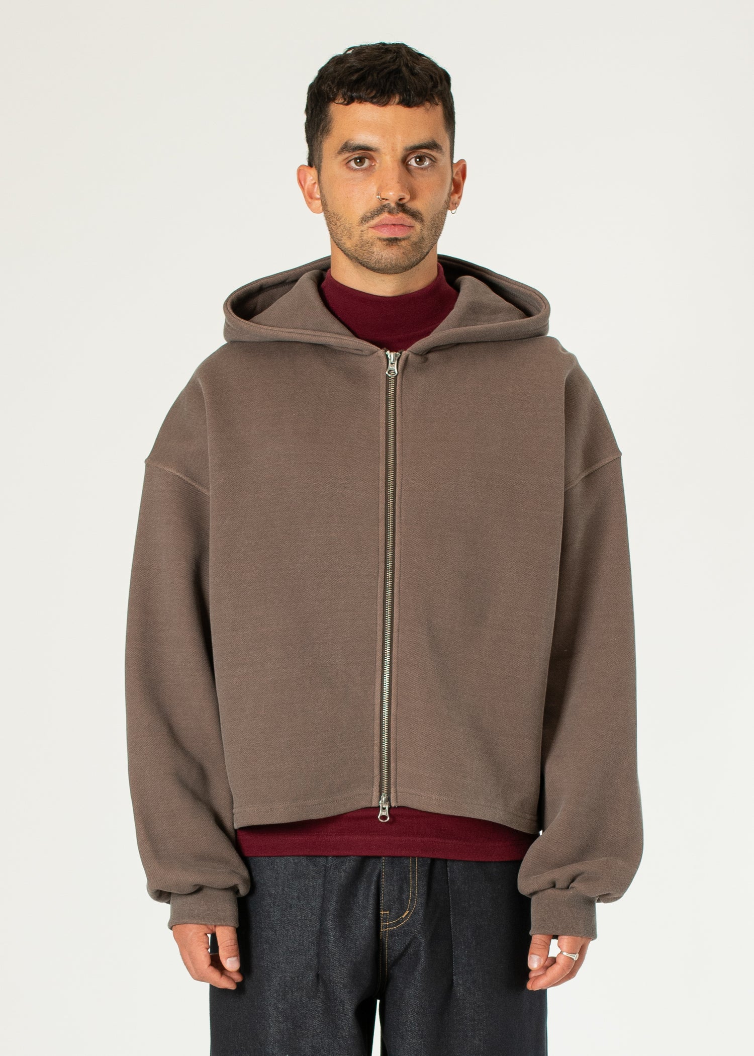 Boxy Zip-up Hoodie