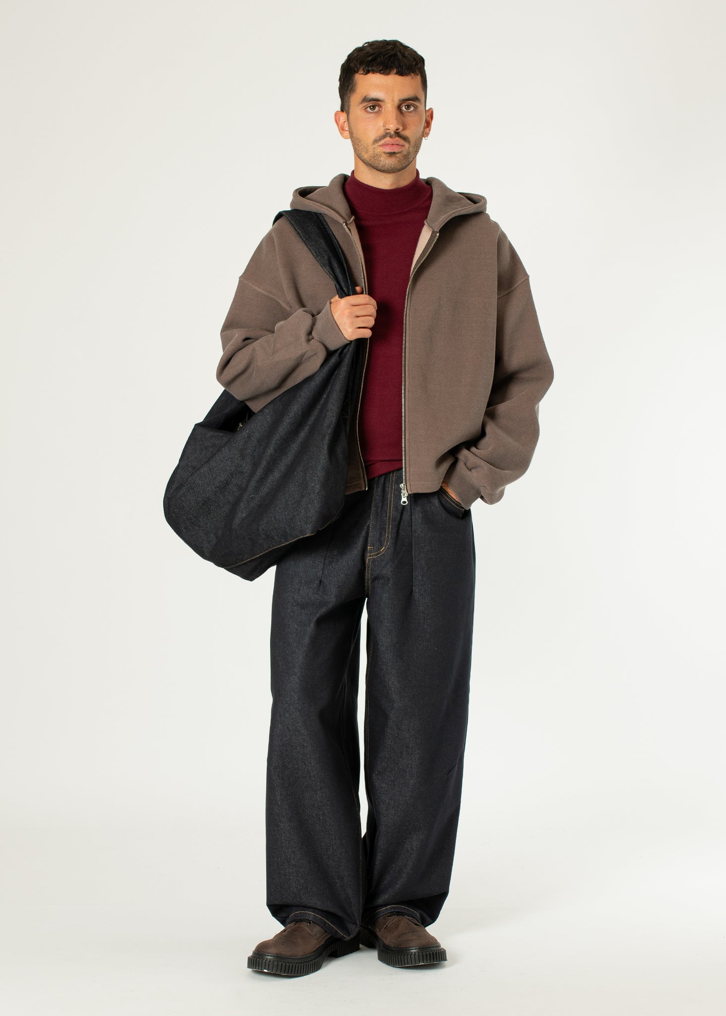 Boxy Zip-up Hoodie