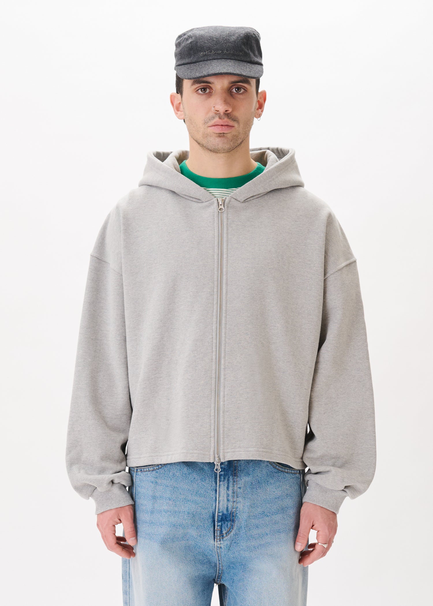 Boxy Zip-up Hoodie
