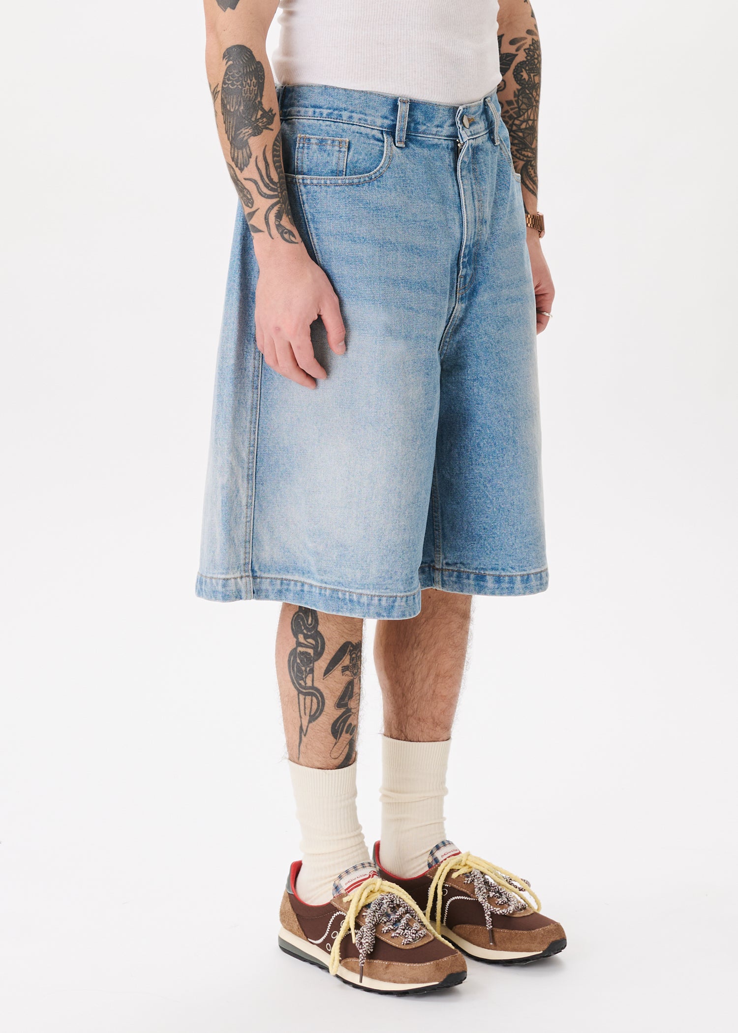 Half-dart Denim Shorts