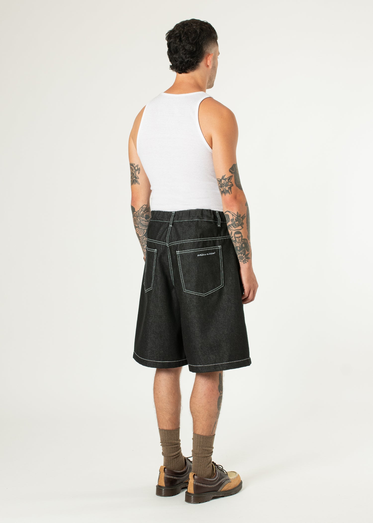 Half-dart Raw Denim Shorts – Estudio Niksen