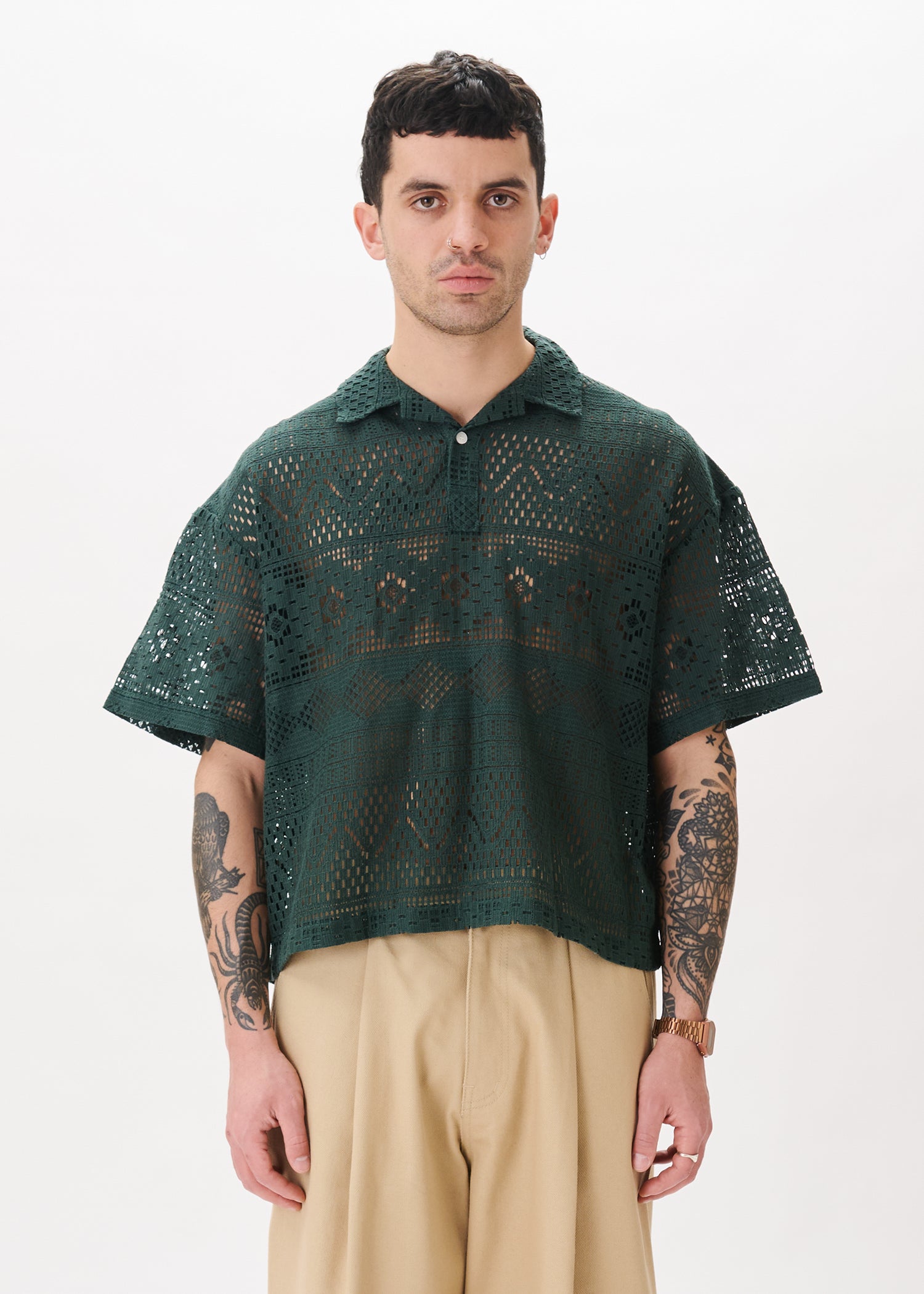Lace Polo Shirt