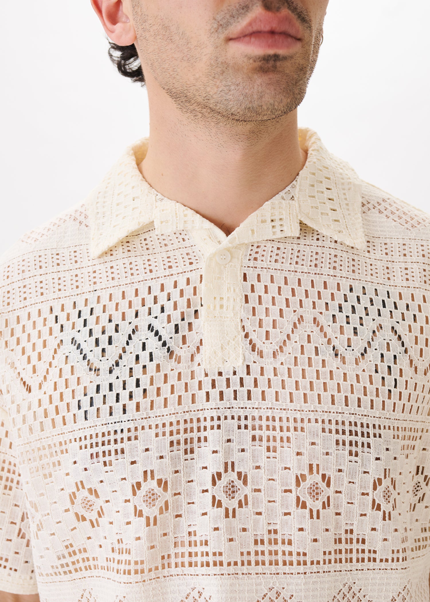 saki☆ 新品Ameri VINTAGE LACE POLO SHIRT Lace Polo Shirt – Estudio Niksen