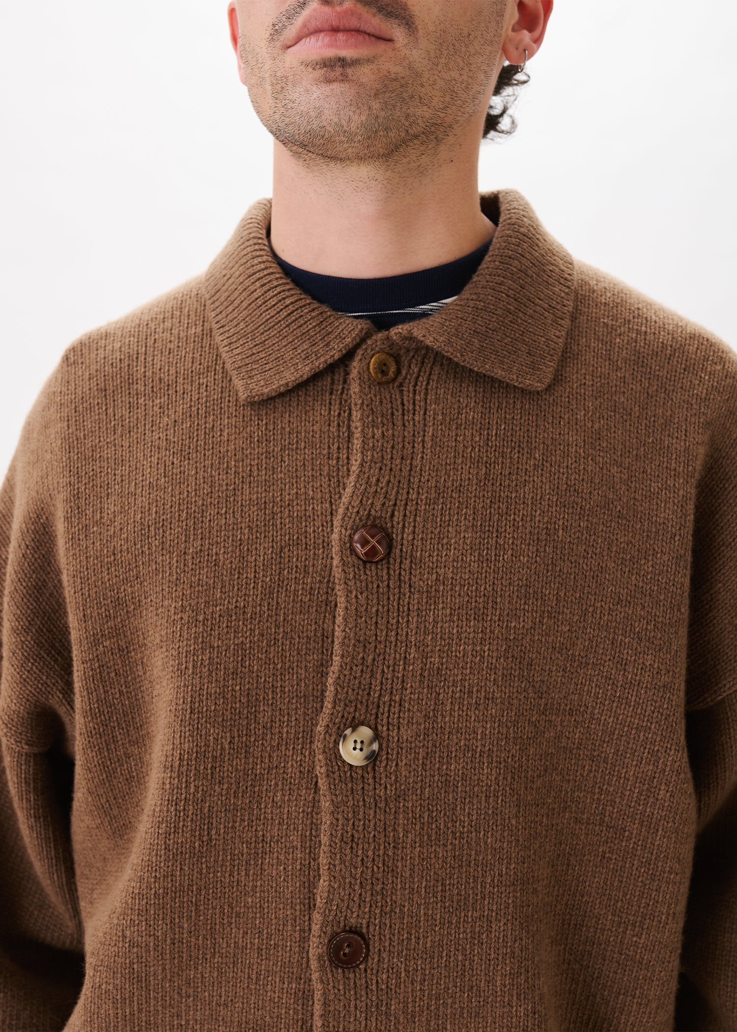 Mismatch Button Cardigan