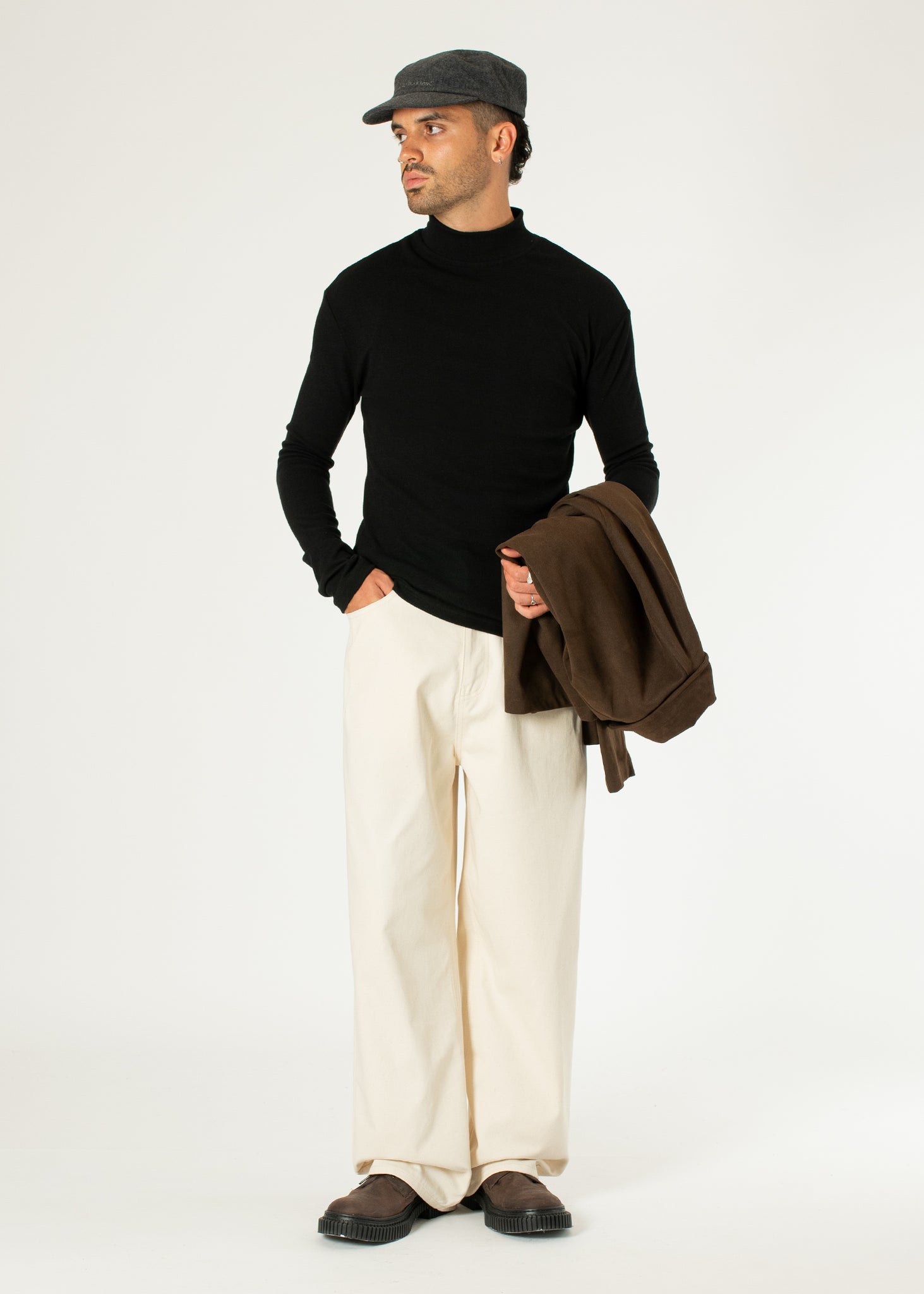 Side-button Denim Jeans