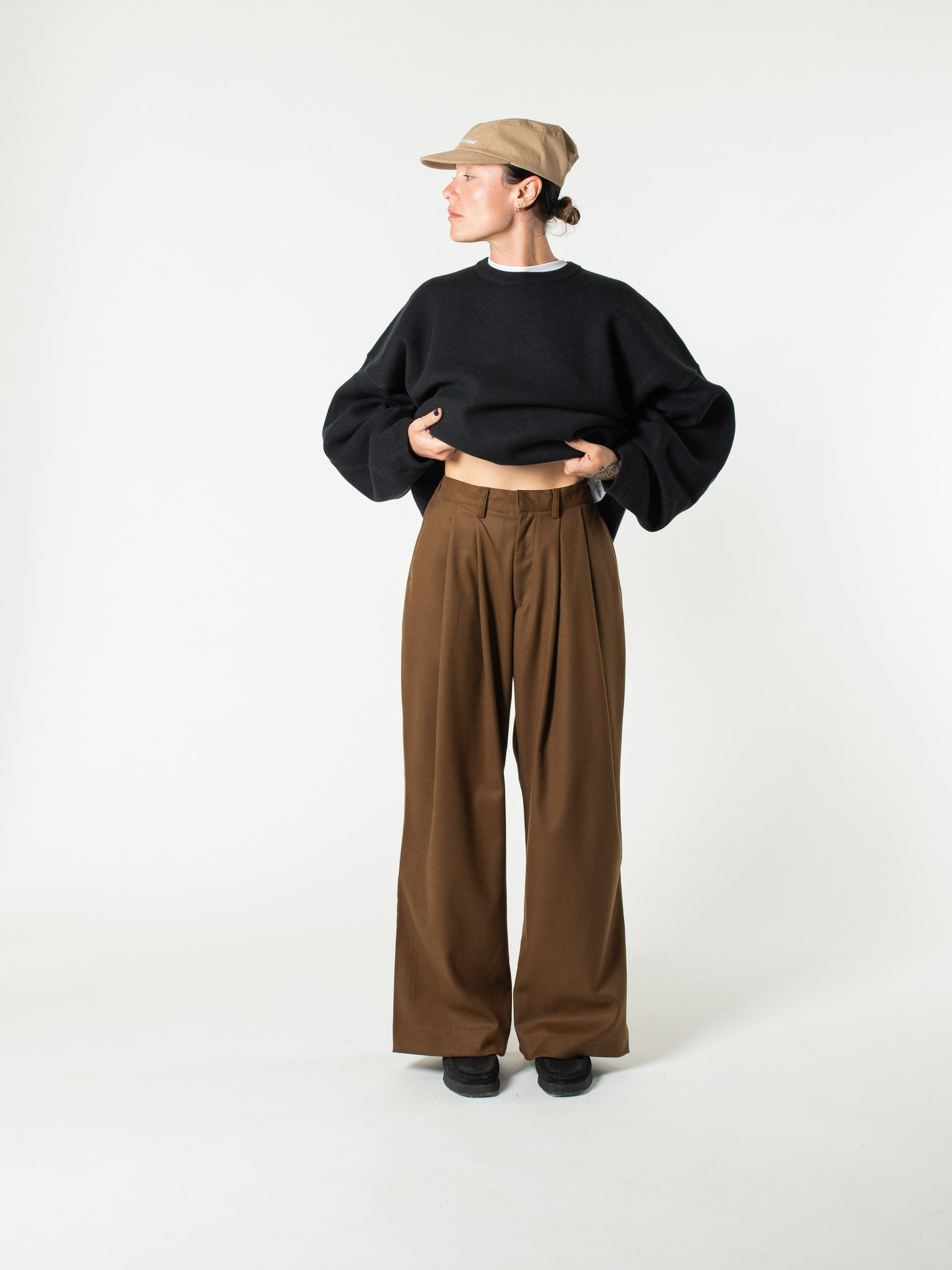 Pintuck Maxi Trousers