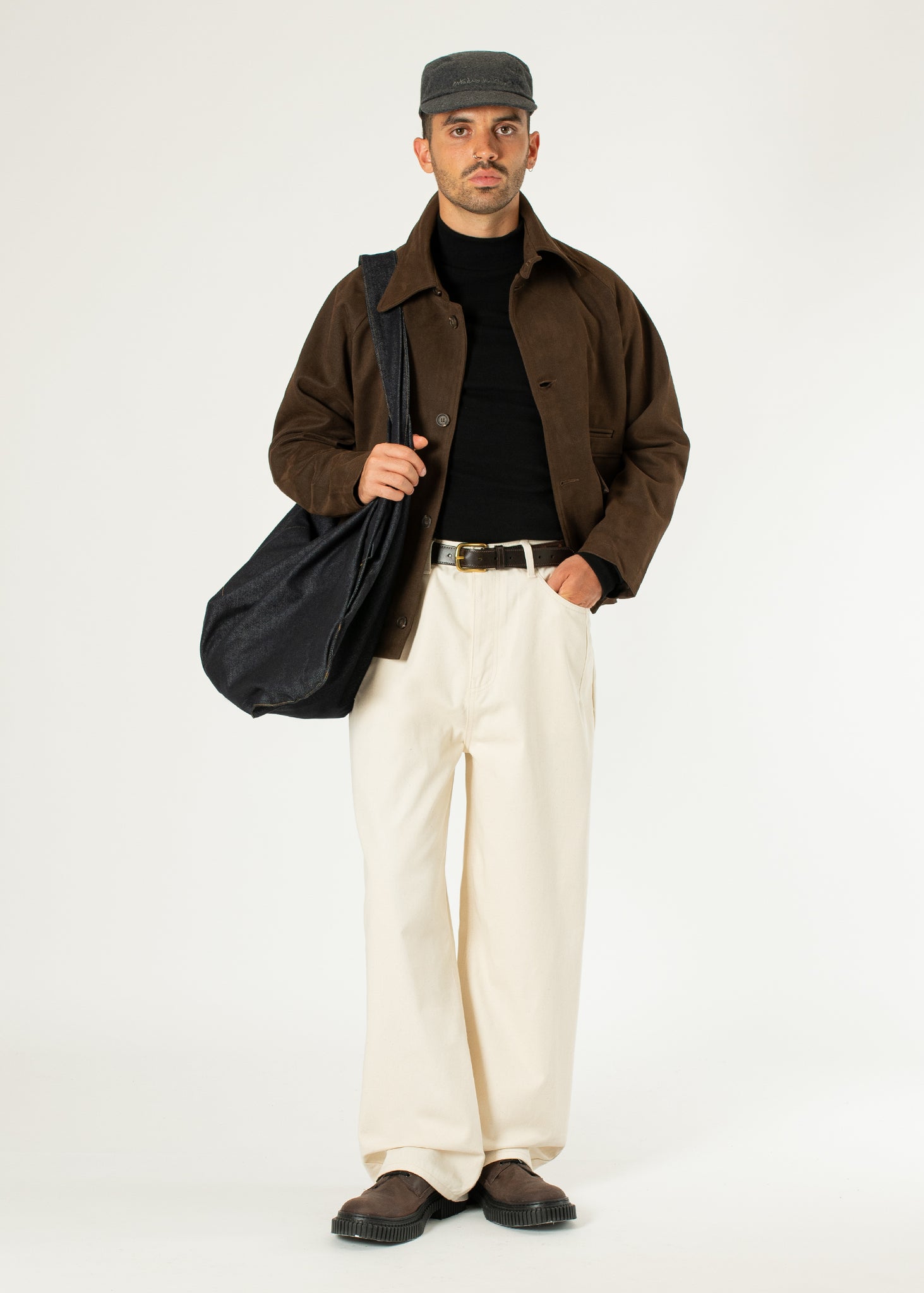 Side-button Denim Jeans