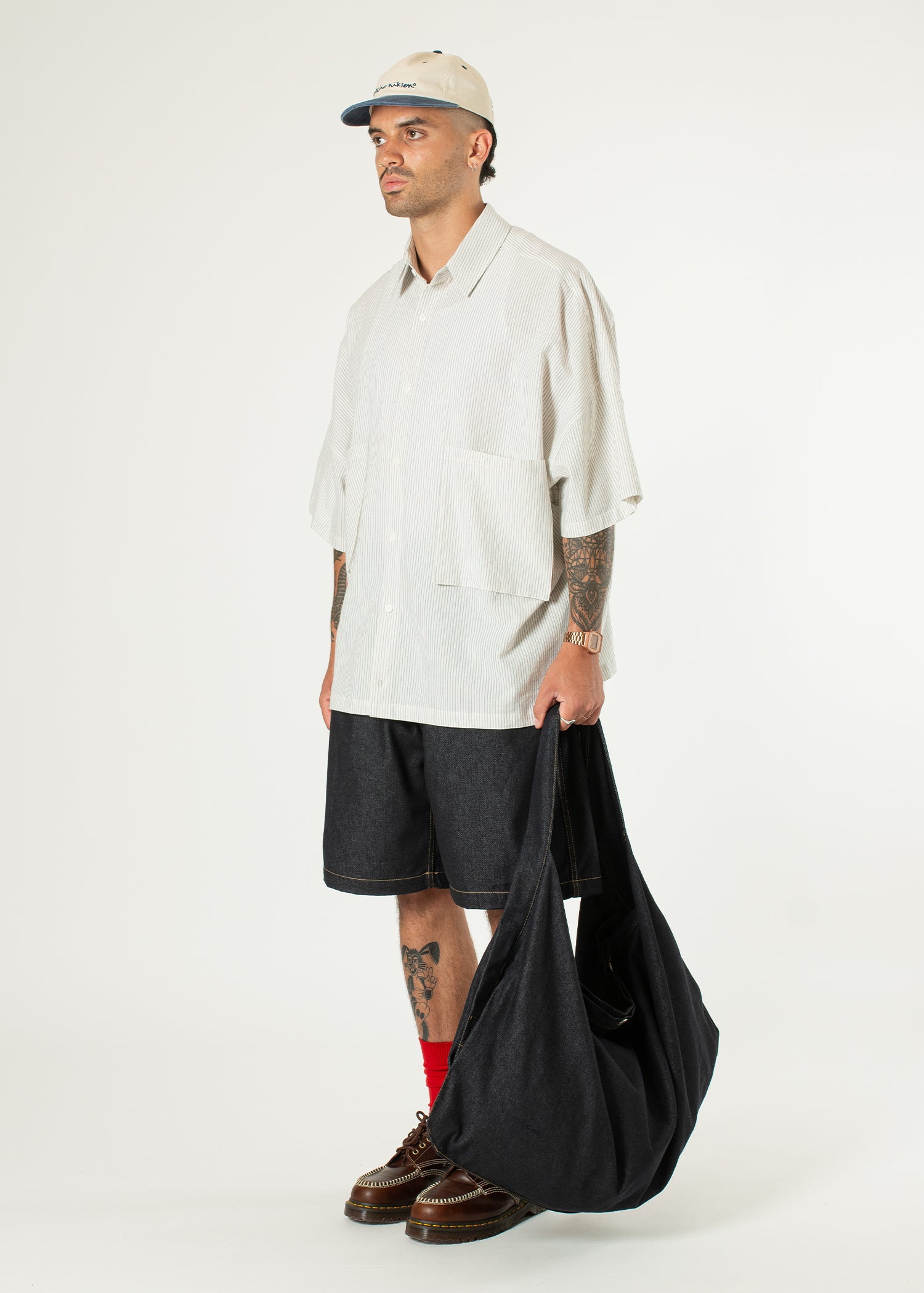 【BIG size】3way bag／スエード×デニムリメイク BIG size】3way bag／スエード×デニムリメイク