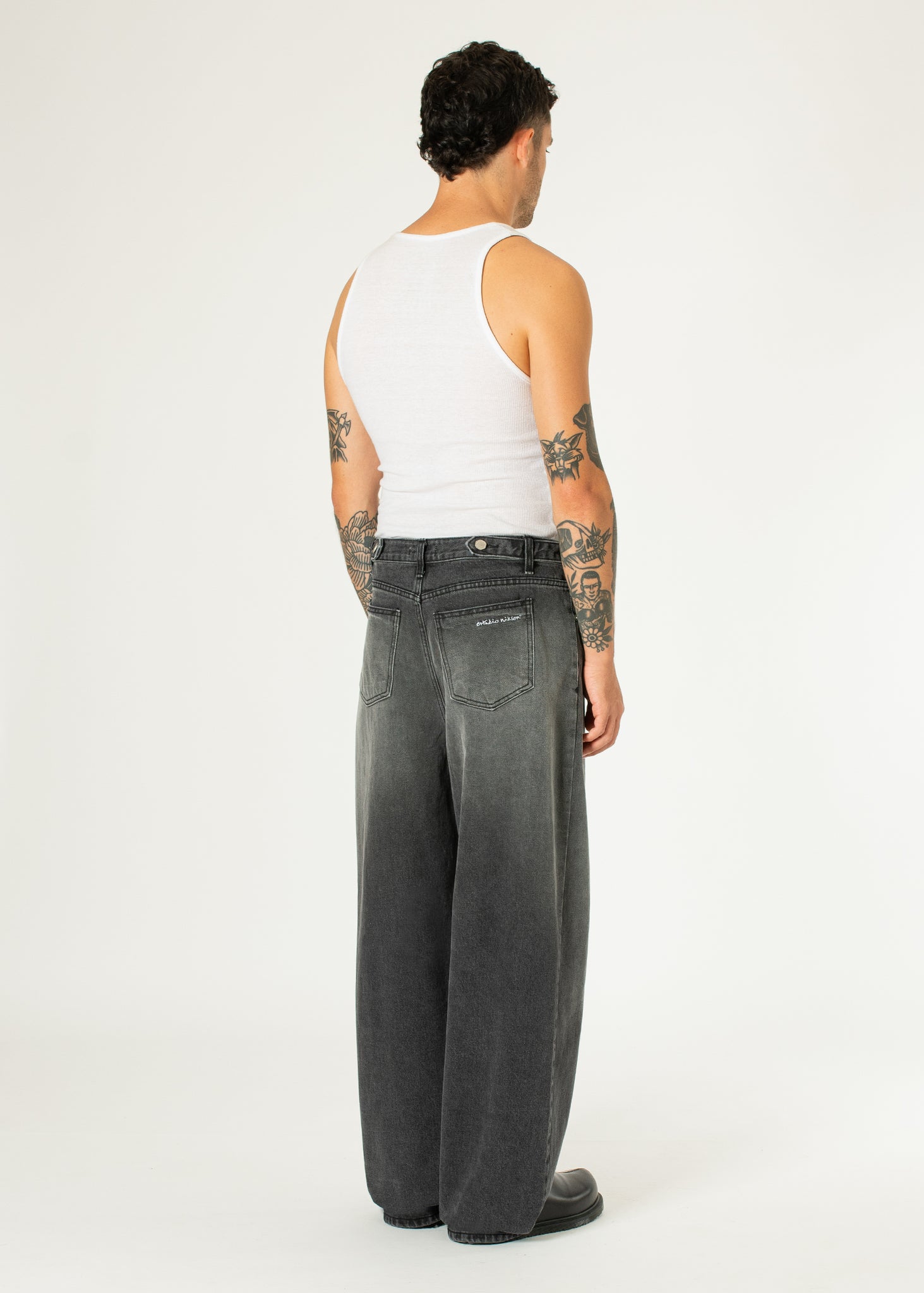 Side-button Denim Jeans