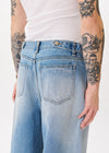 Side-button Denim Jeans