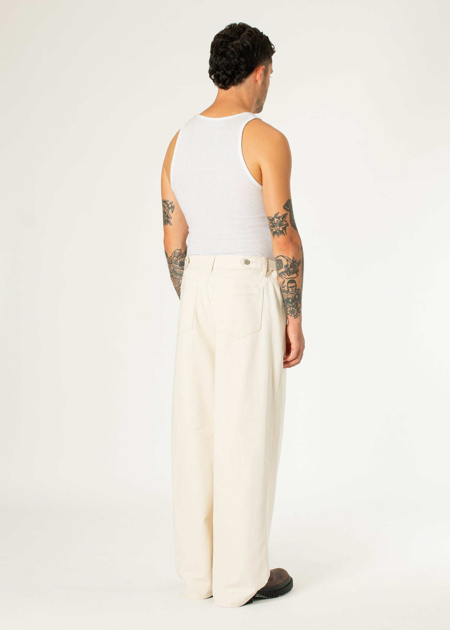 Side-button Denim Jeans