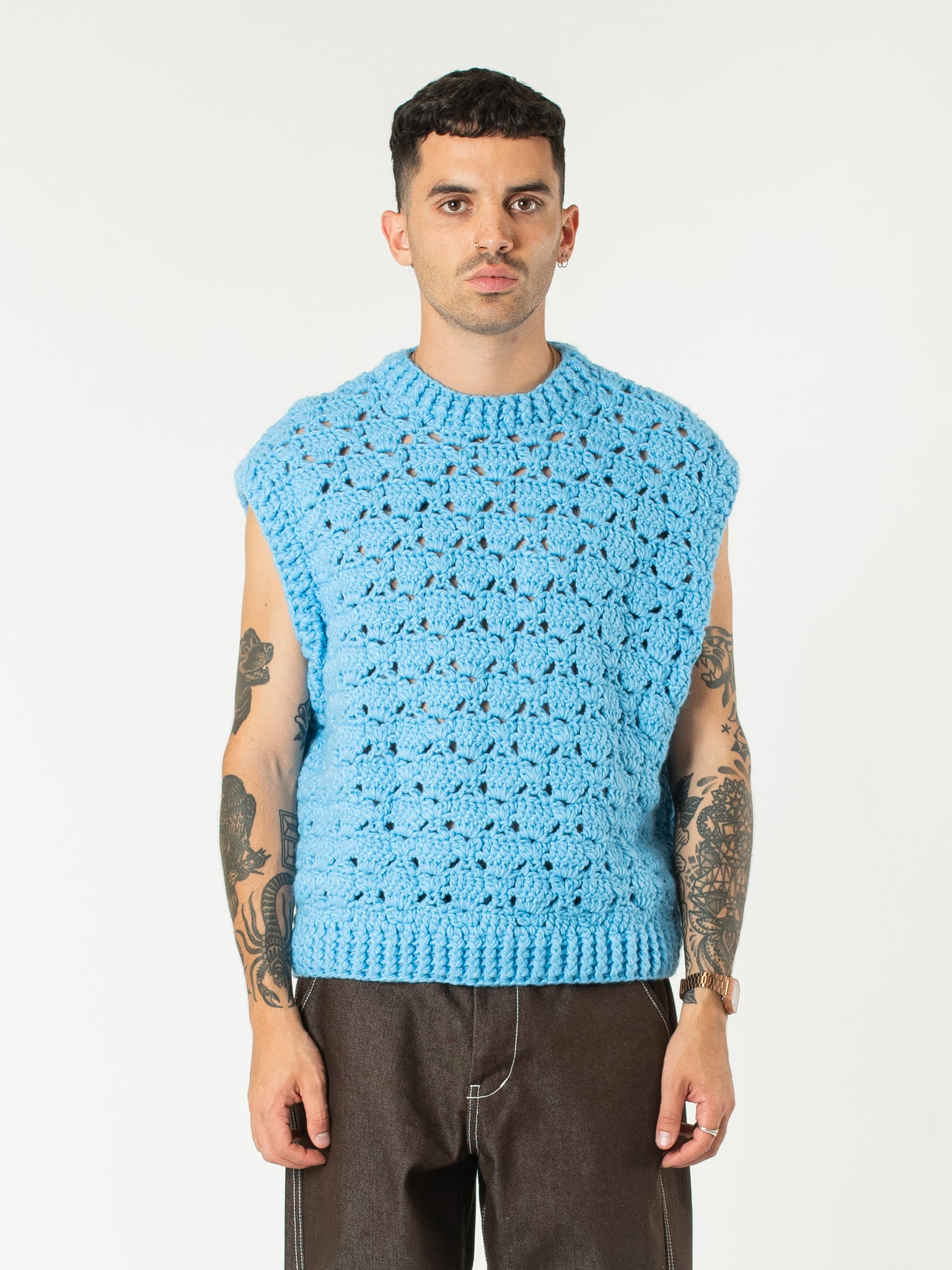 Heavy-gauge Crochet Vest