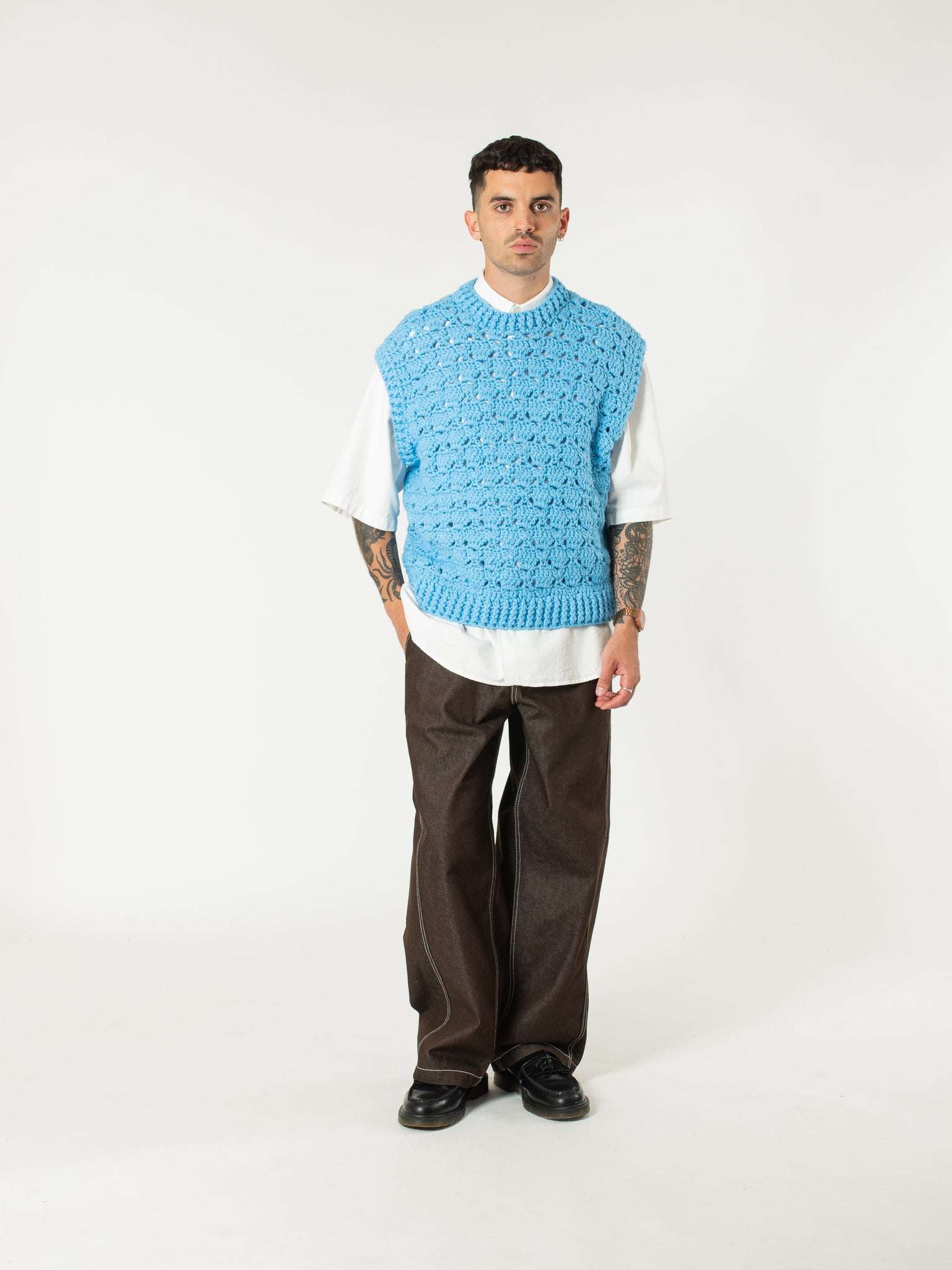 Heavy-gauge Crochet Vest