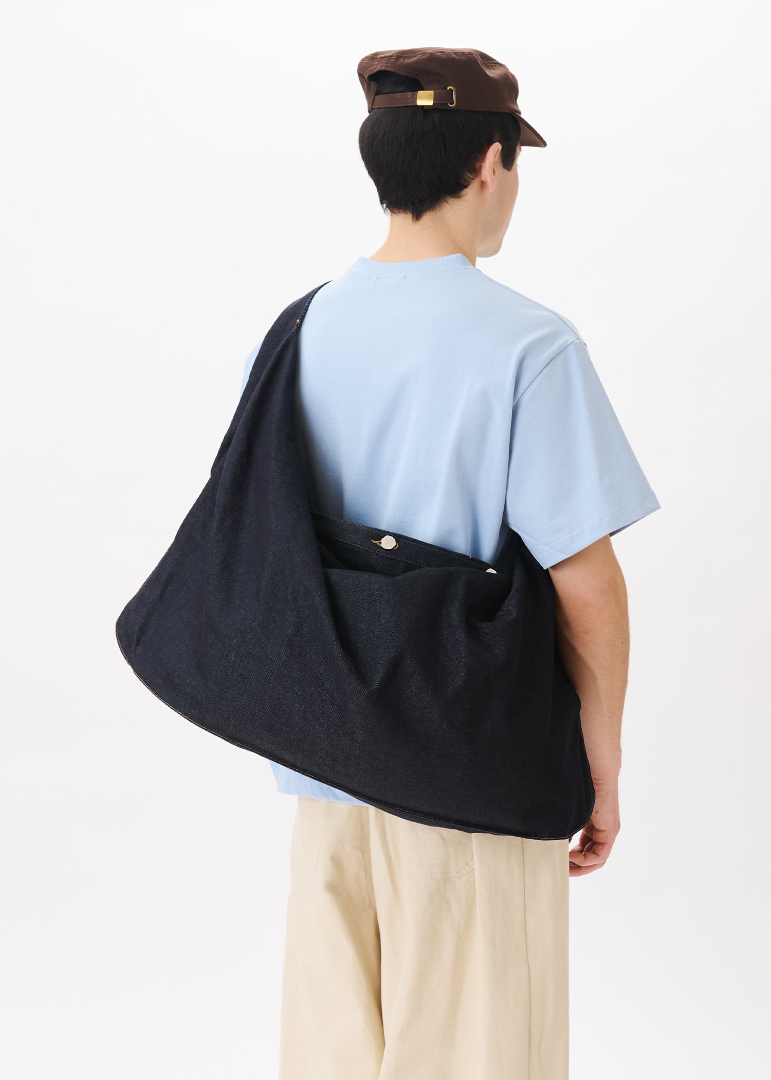 Sac en denim brut à trois voies