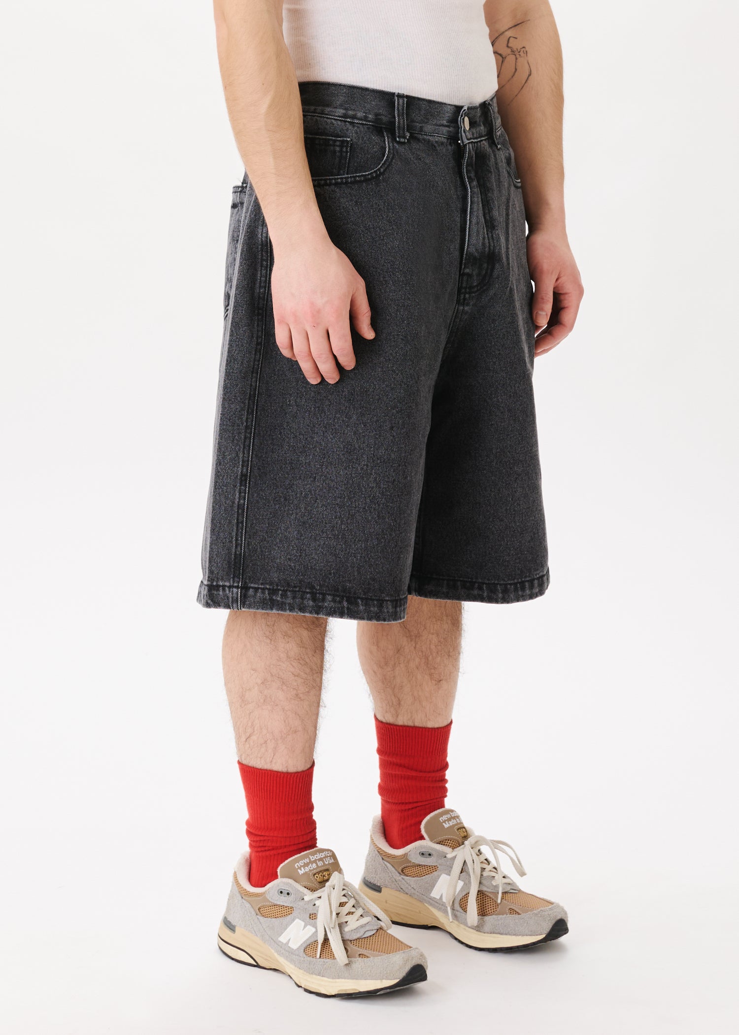 Half-dart Denim Shorts