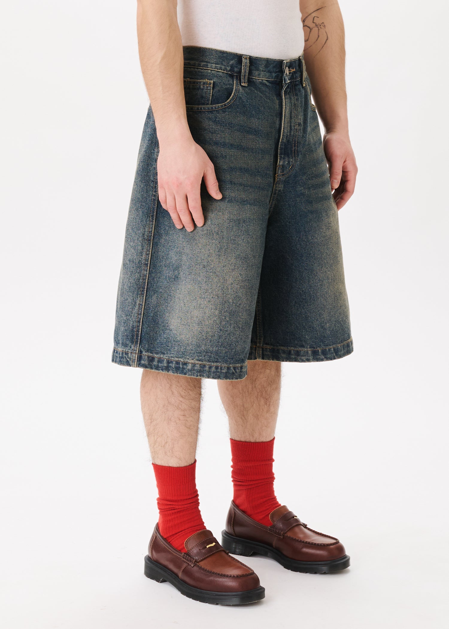 Half-dart Denim Shorts
