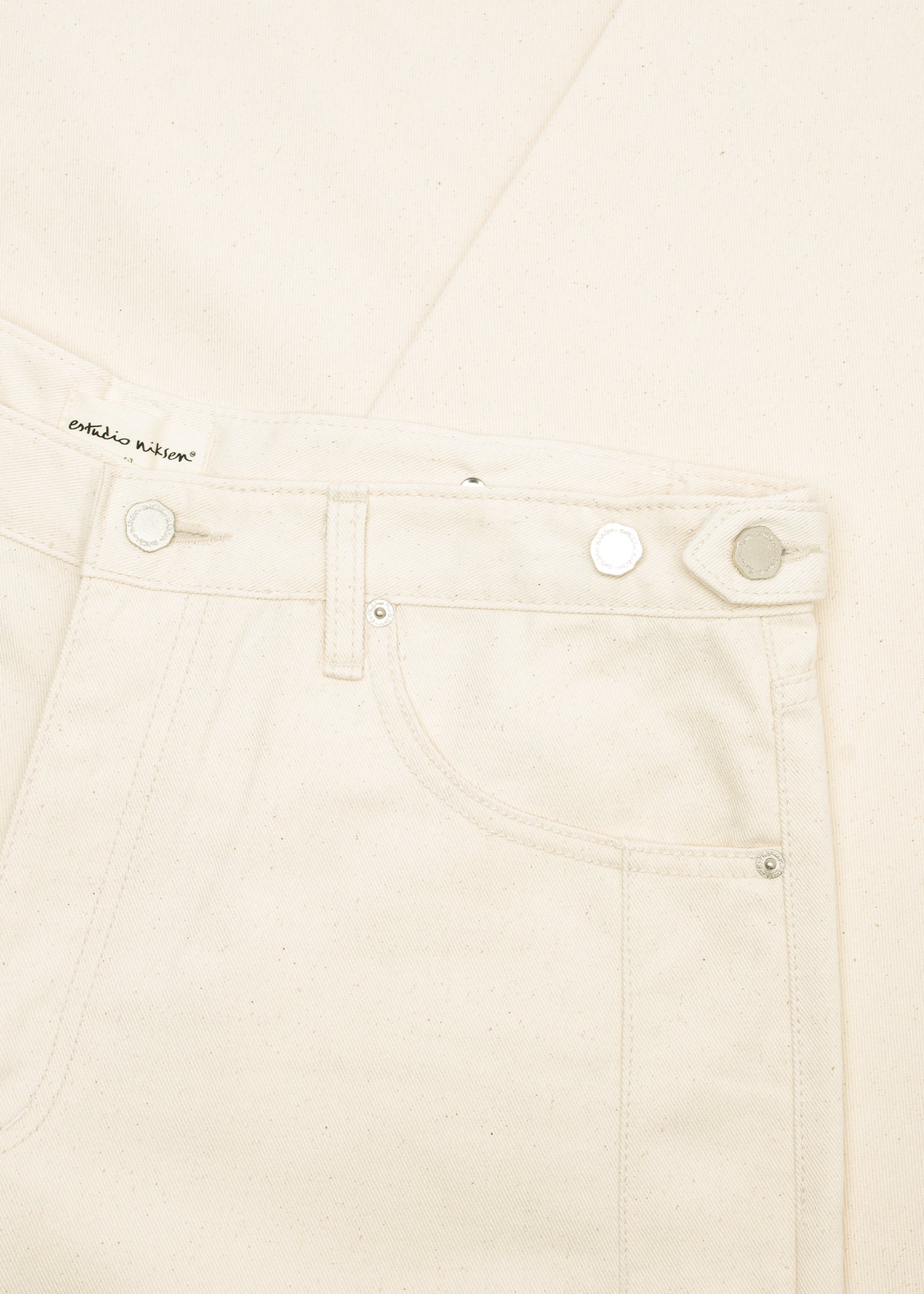 Side-button Denim Jeans