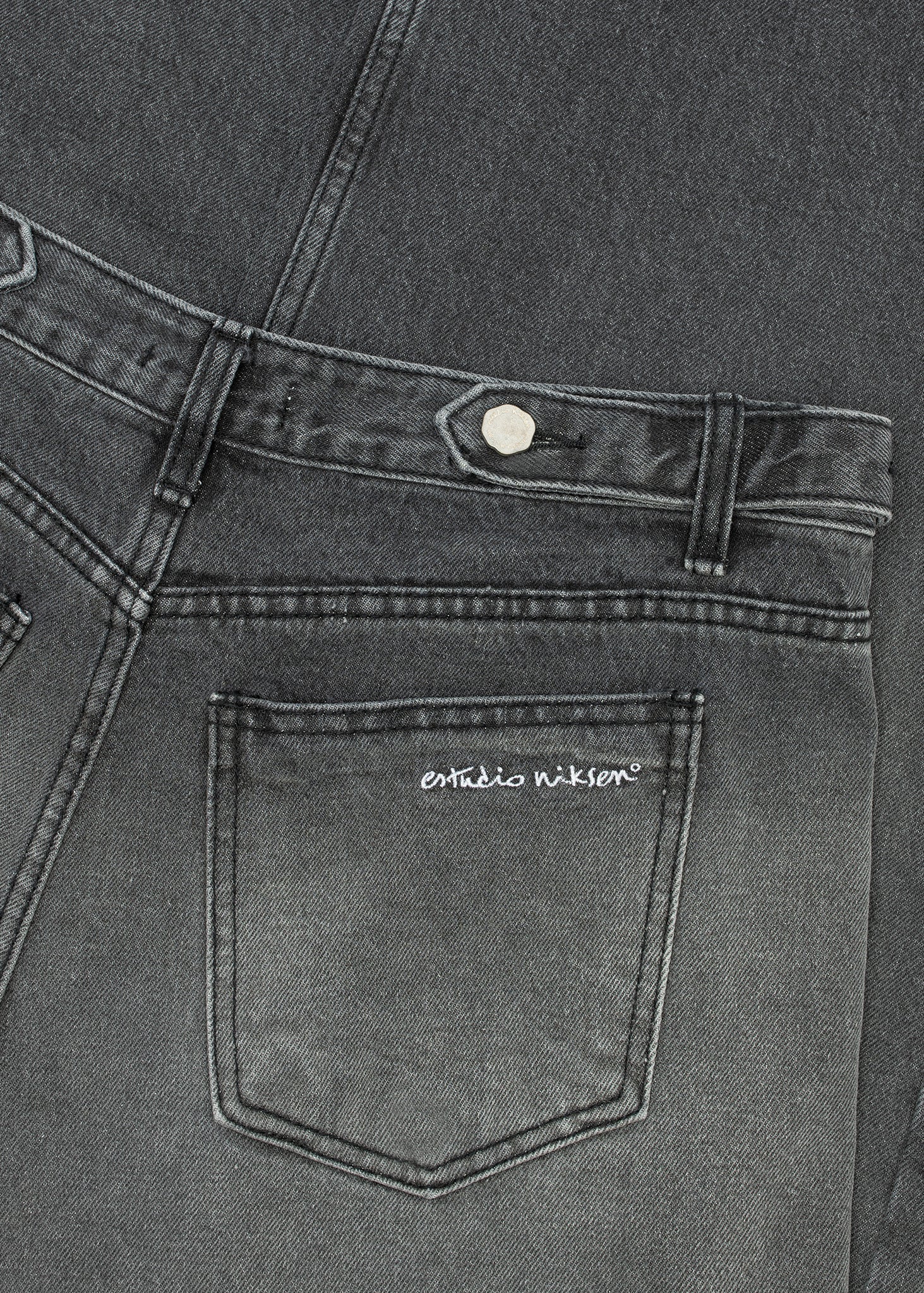 Side-button Denim Jeans