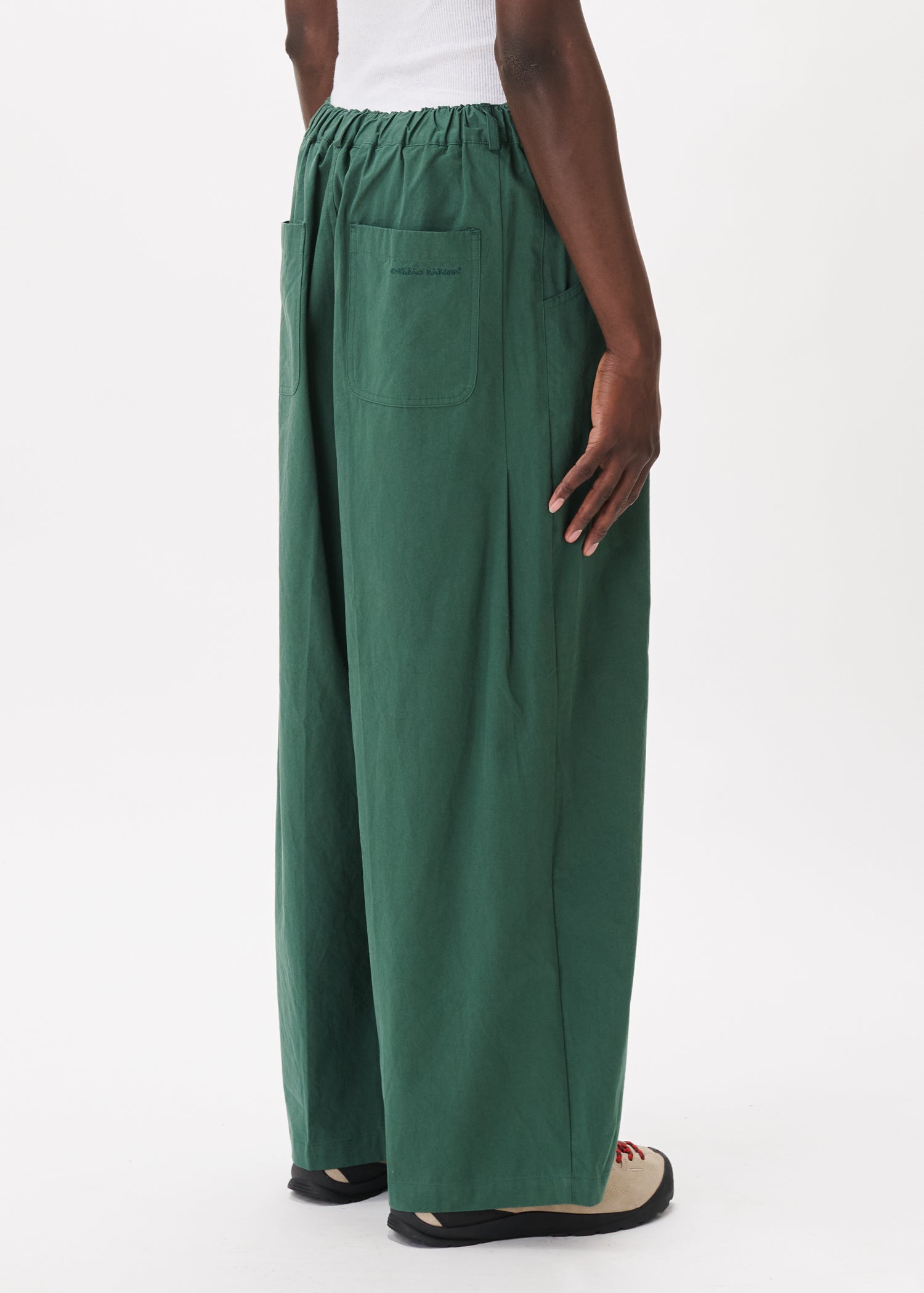 Back-pleat Cotton Trousers