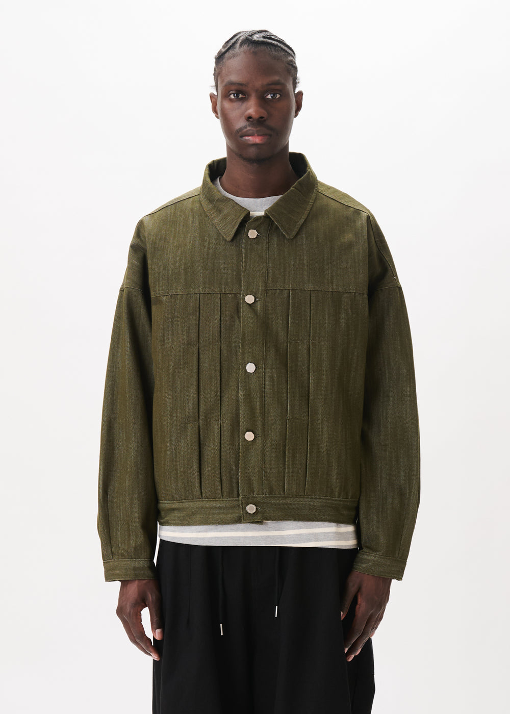 Back-strap Pleated Trucker