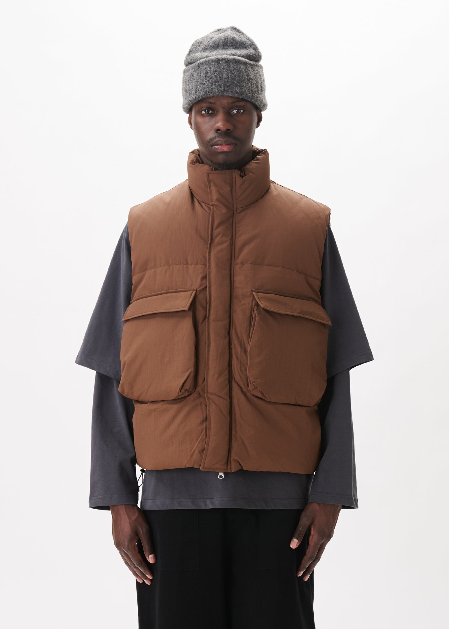 新品！WIND AND SEA PUFFER VEST 中綿ベスト WIND AND SEA（ウィンダンシー） PUFFER VEST ジップアップ ドロー