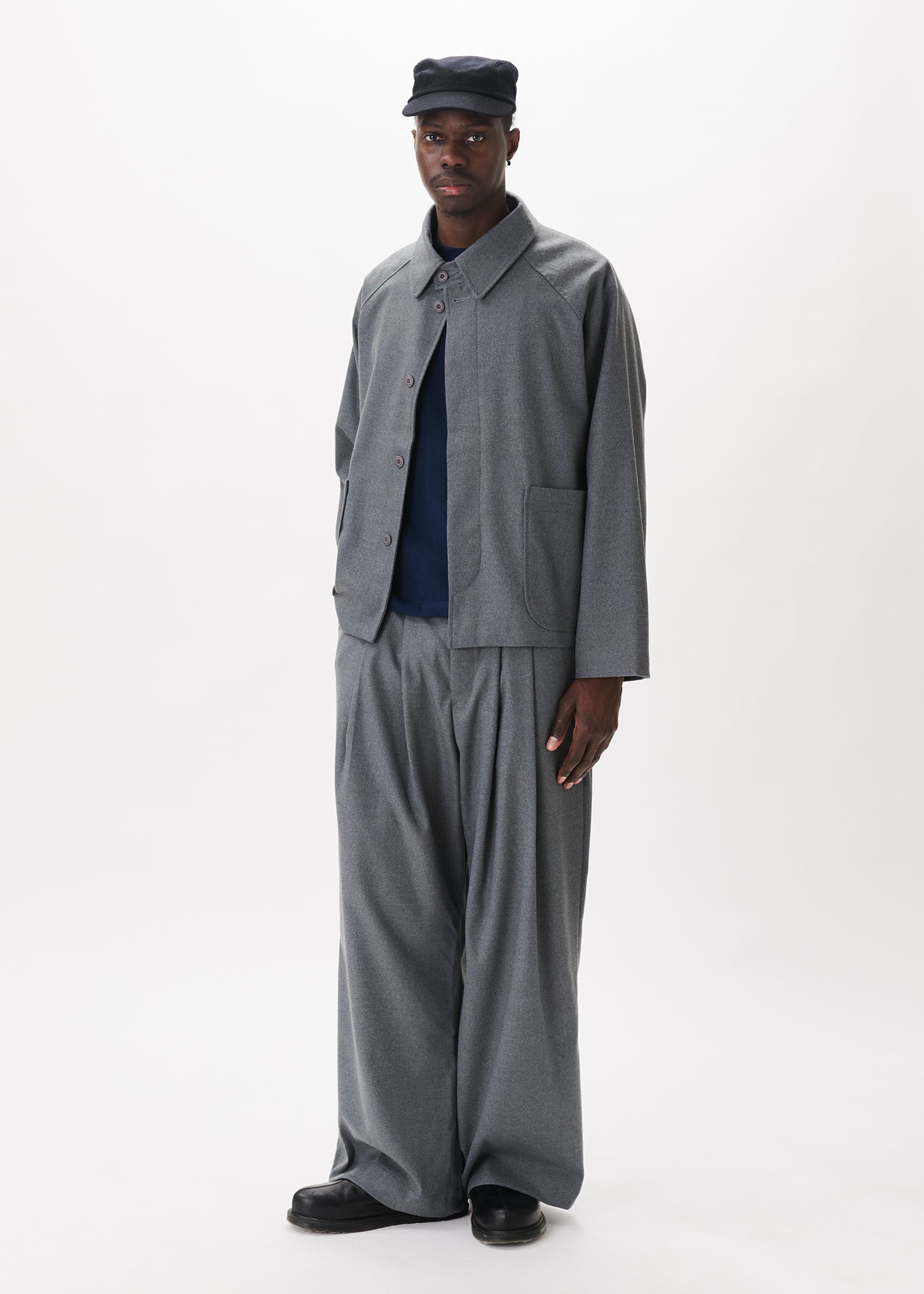 namacheko 19ss Side slit tawagozi　スラックス Pintuck Maxi Trousers – Estudio Niksen