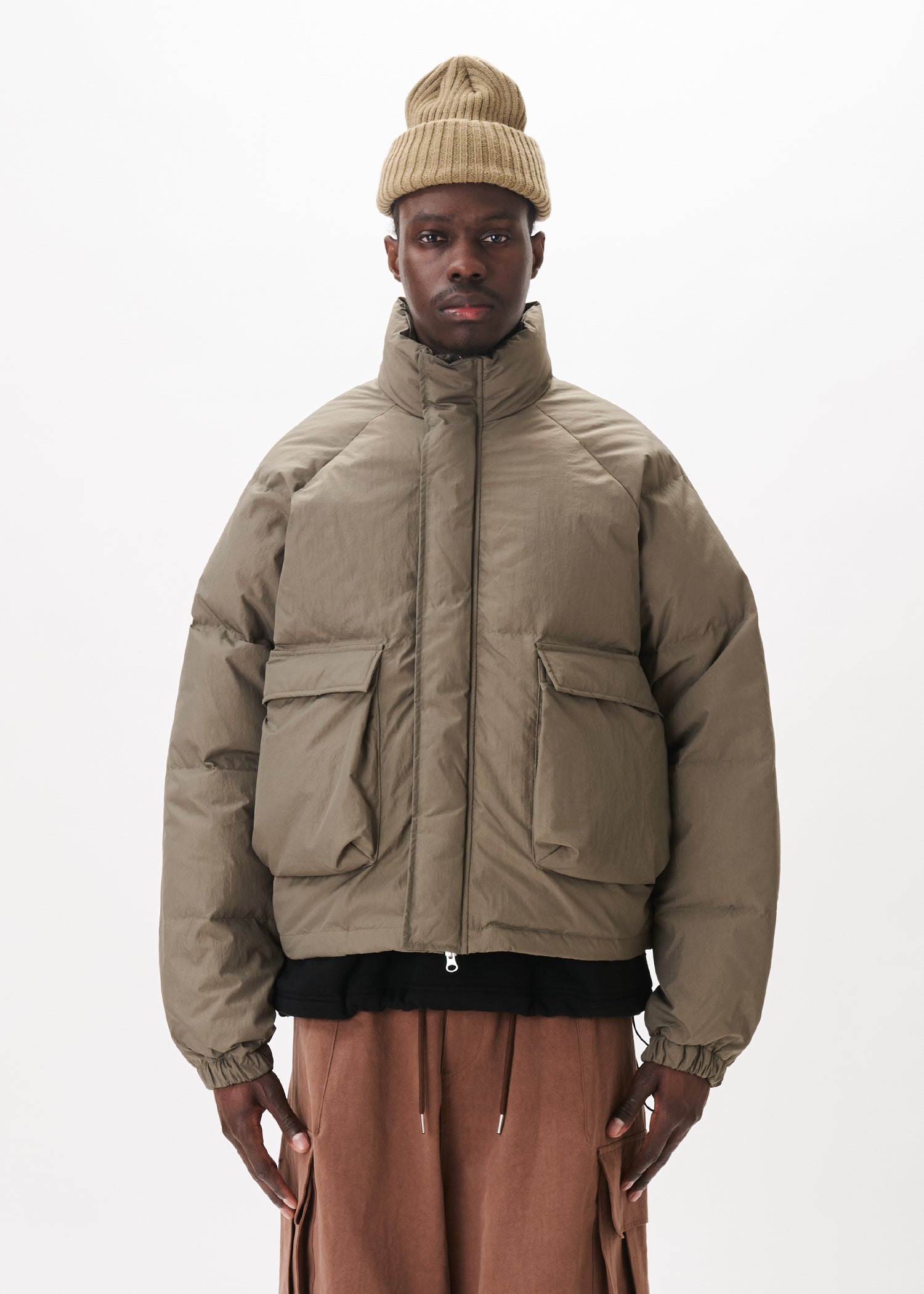 【NKNIT】knit blouson Raglan Puffer Jacket – Estudio Niksen
