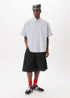 Half-dart Raw Denim Shorts