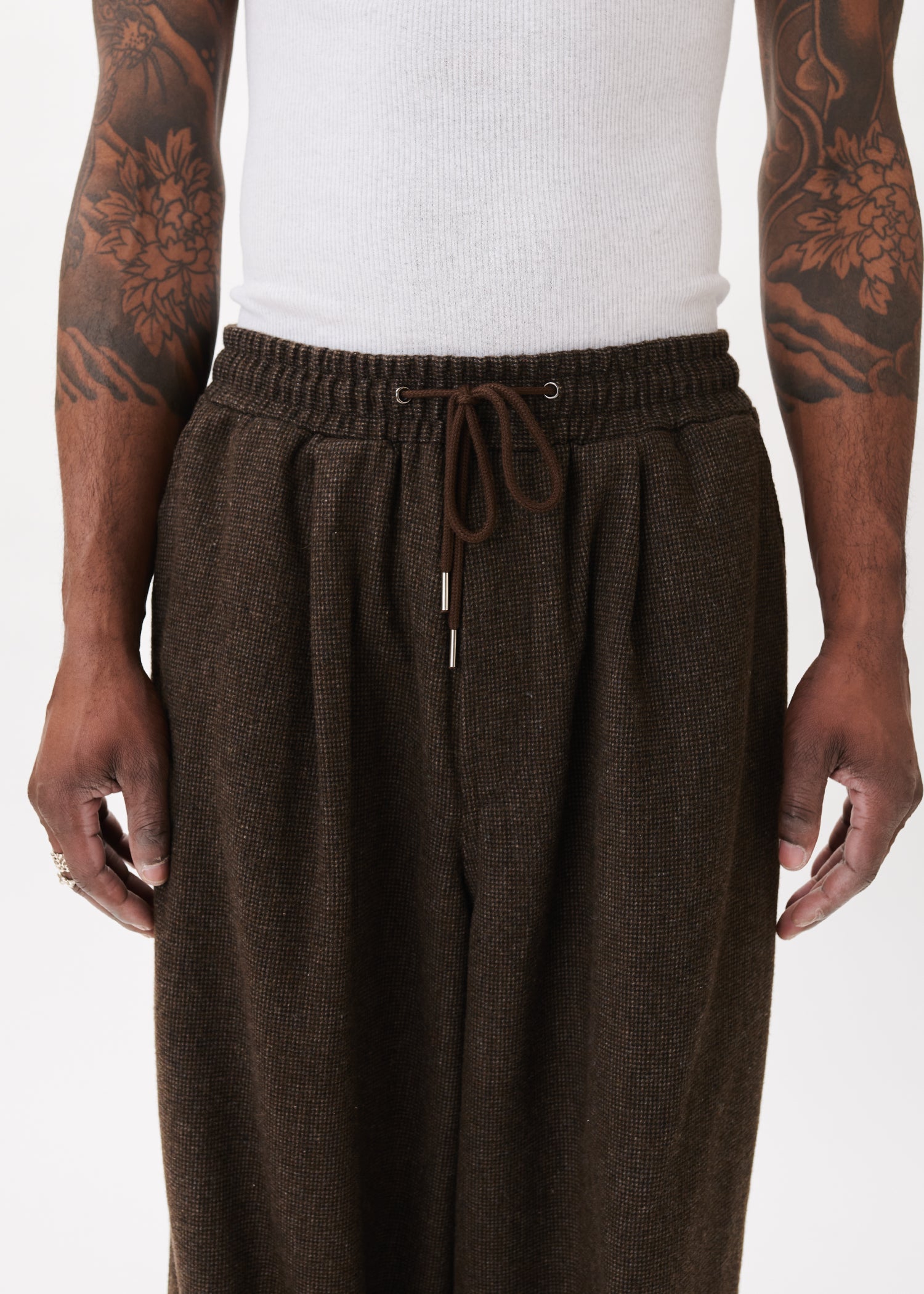 Pantalon Ballon à Plis Nervure