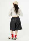 Half-dart Raw Denim Shorts