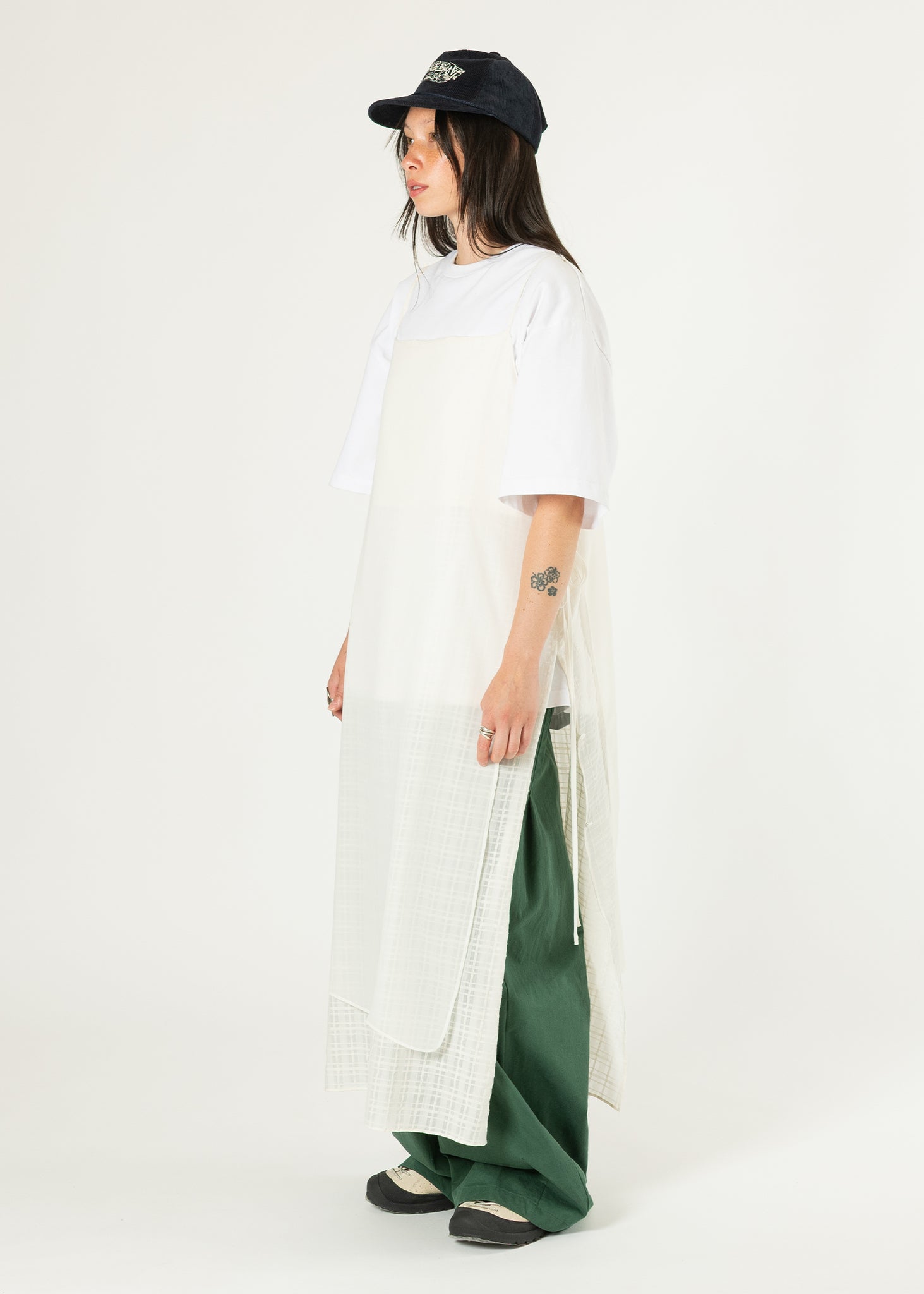 Back-pleat Cotton Trousers