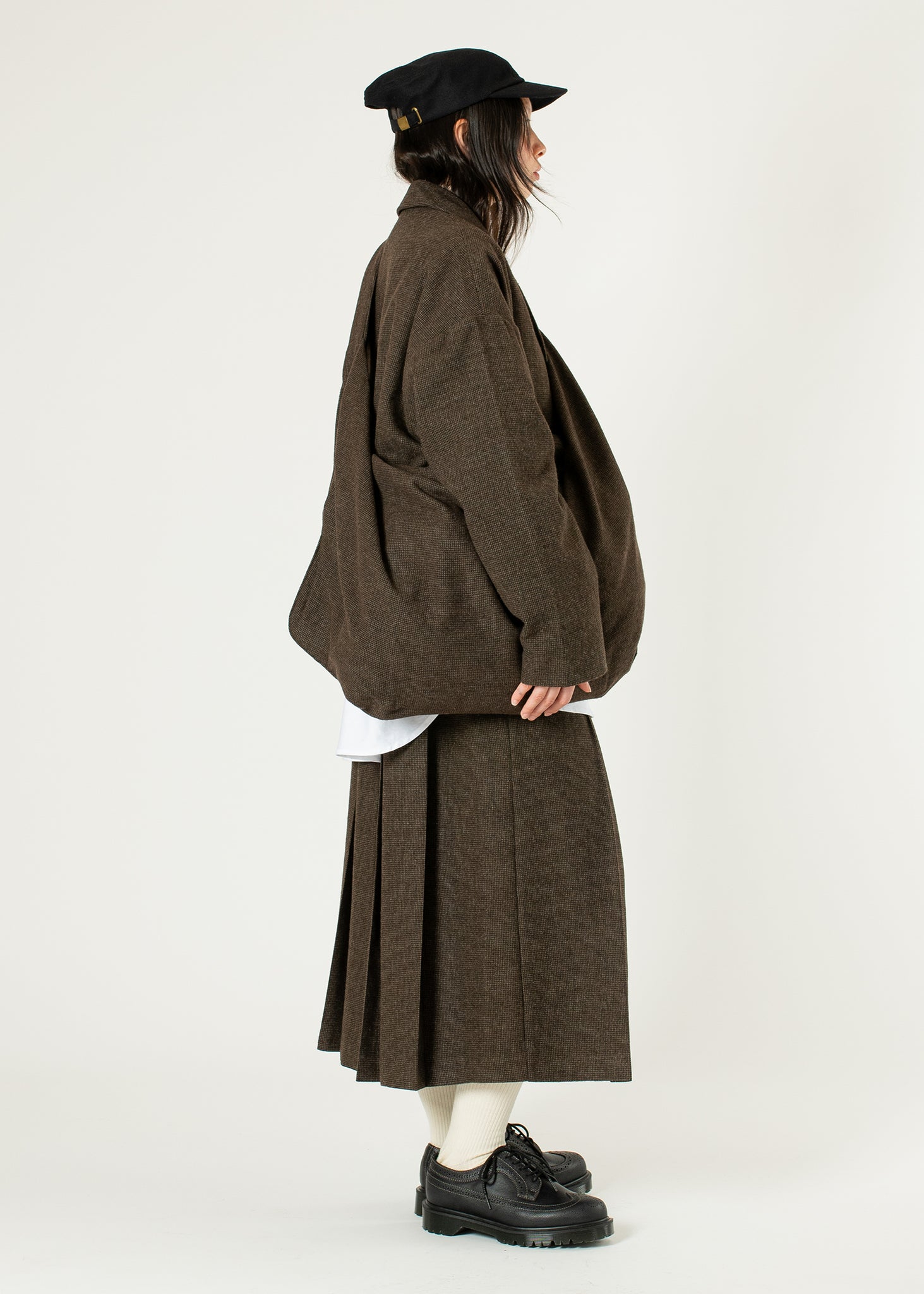 Pleated Suit Skirt