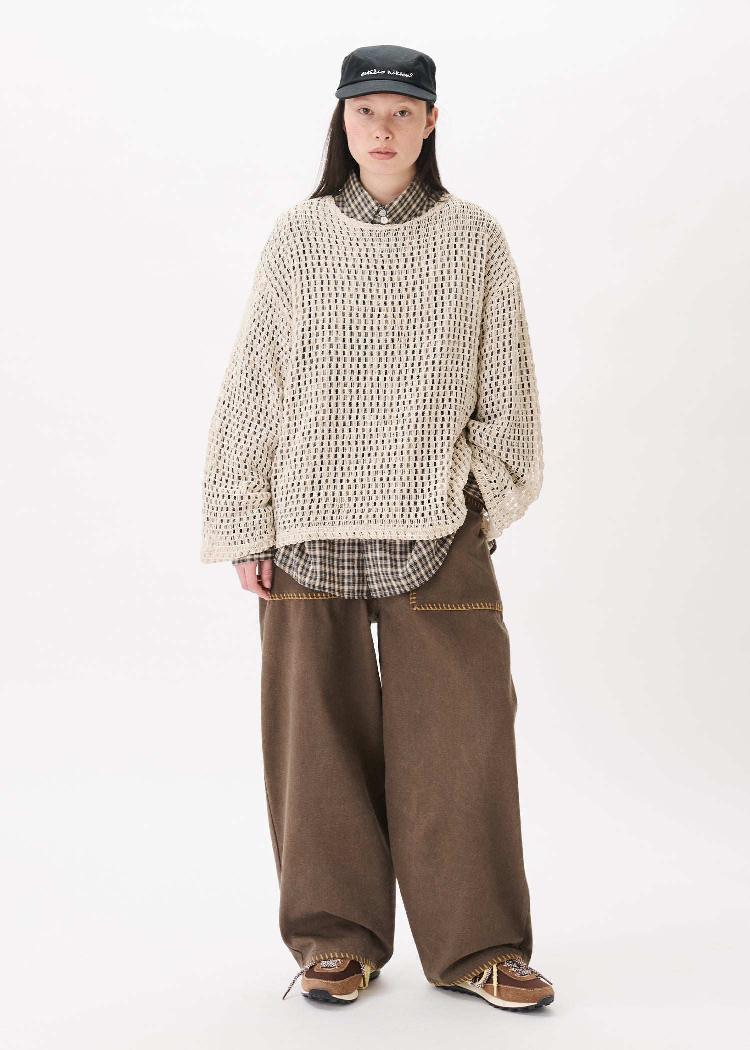 Pantalon brodé à poches