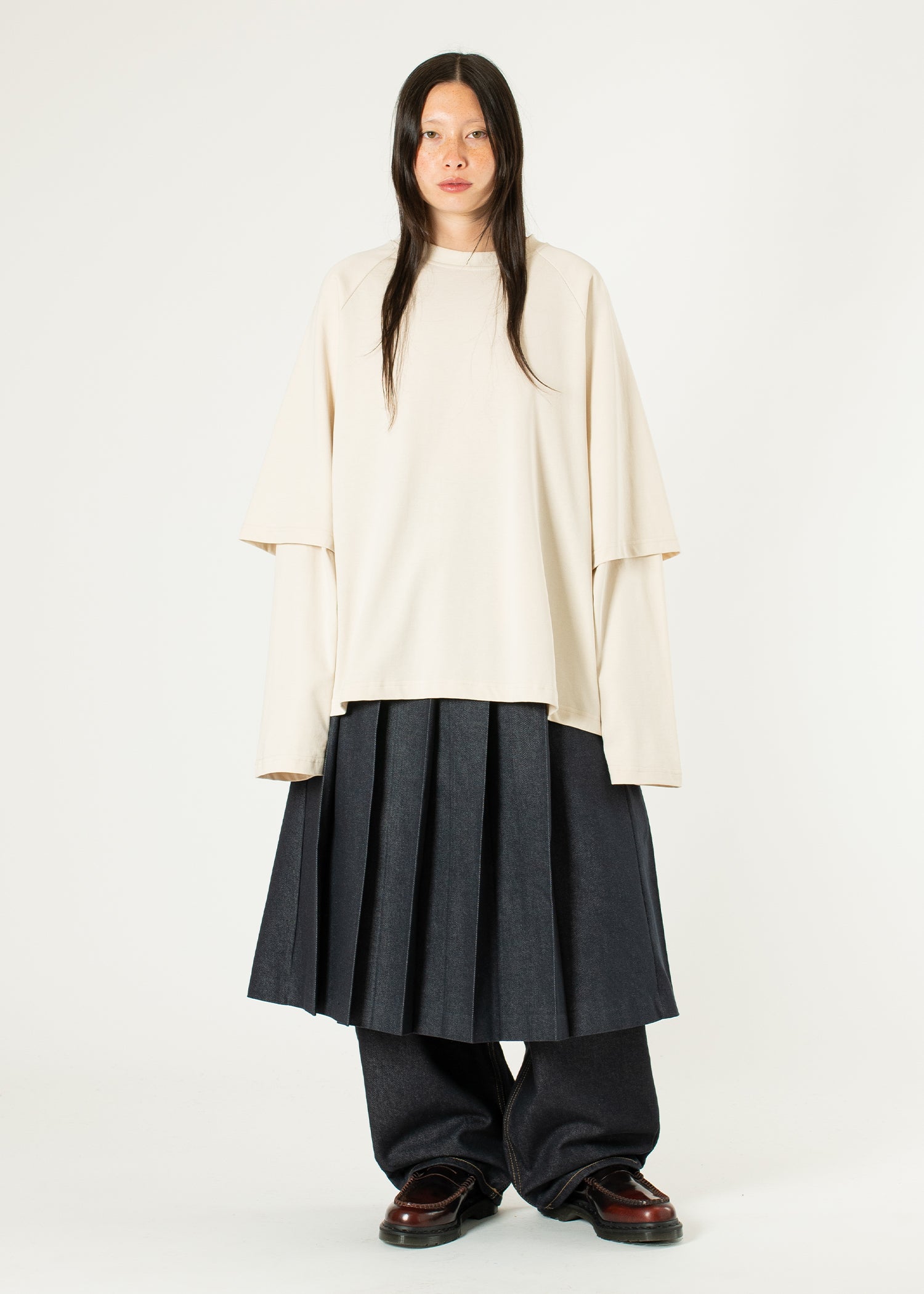 digne Relaxing long tee 【白】 digne Relaxing long tee 【白】