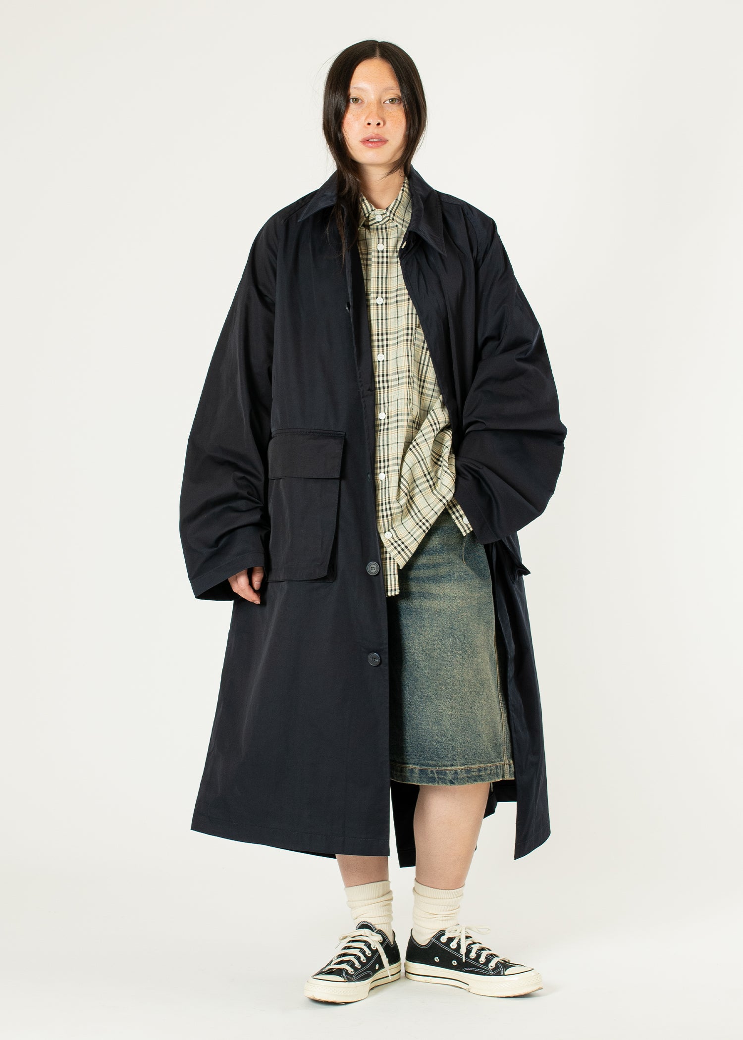 本日限定価格S'YTE TRENCH CARGO POCKET COAT 11/21 S'YTE 渋谷PARCO 先行発売】Message Embroidered Trench Coat(S