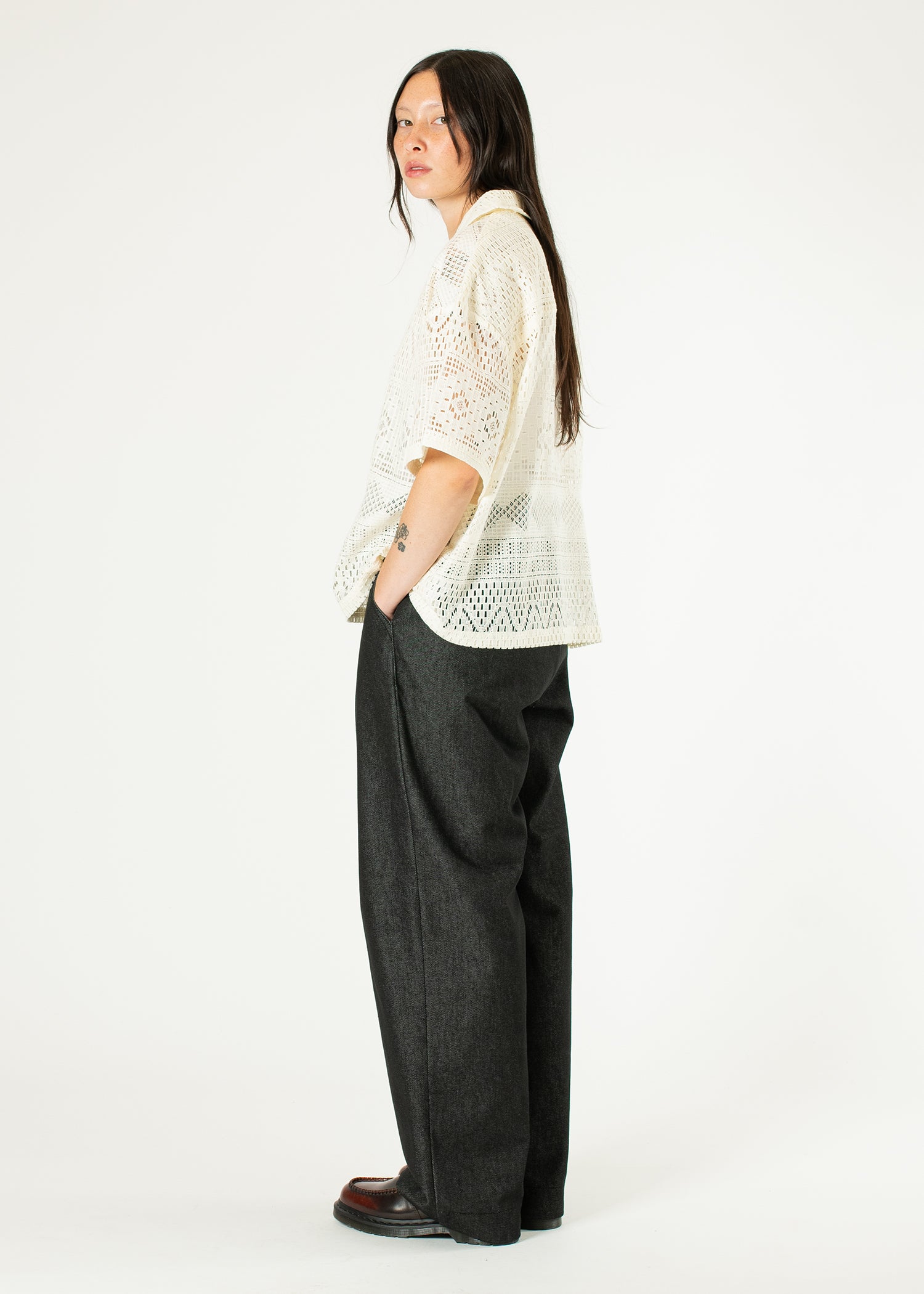 【新品未使用】YANUK anuans Pintuck Straight 22 Pintuck Wide Jeans – Estudio Niksen