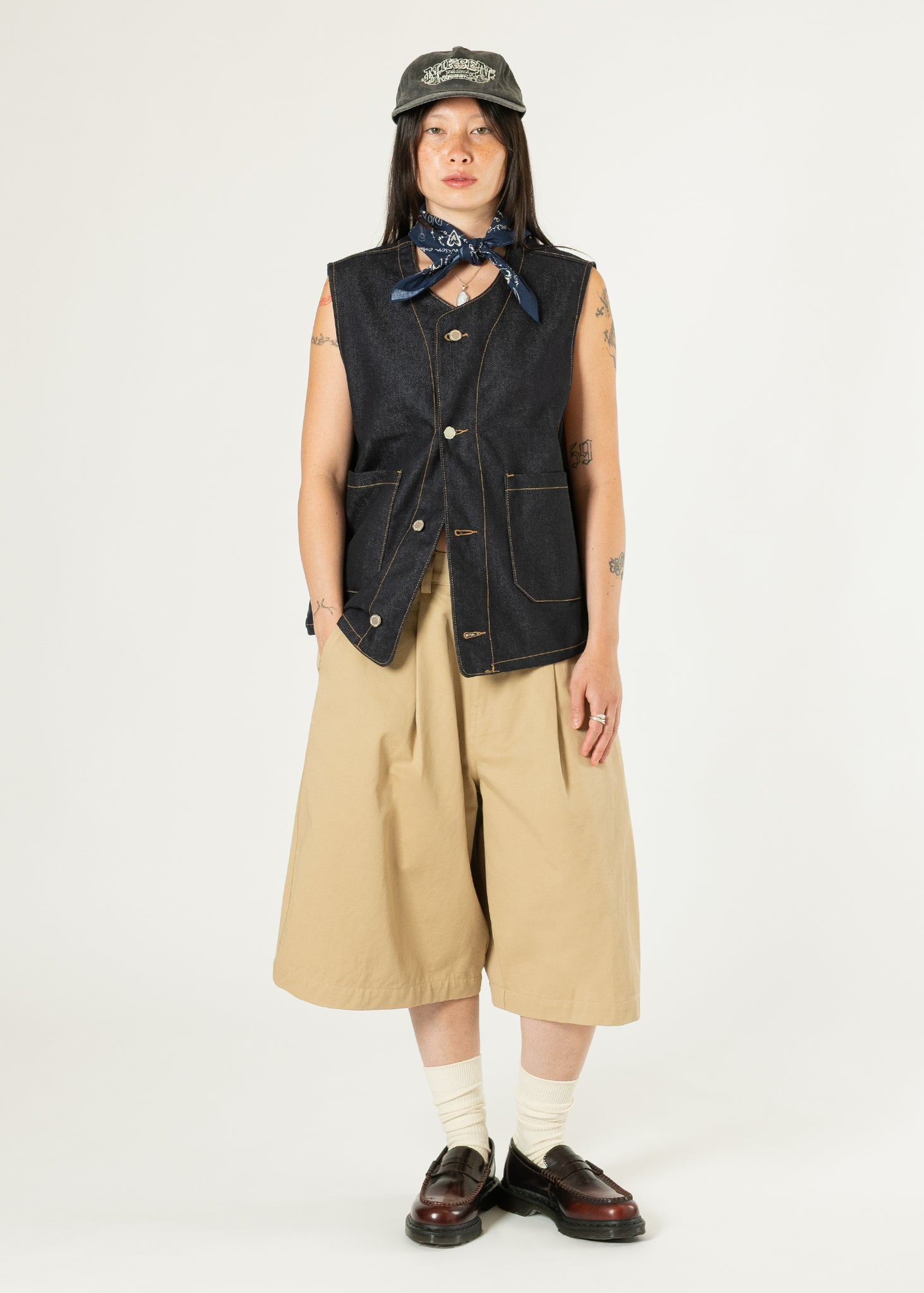 Pintuck Wide Shorts