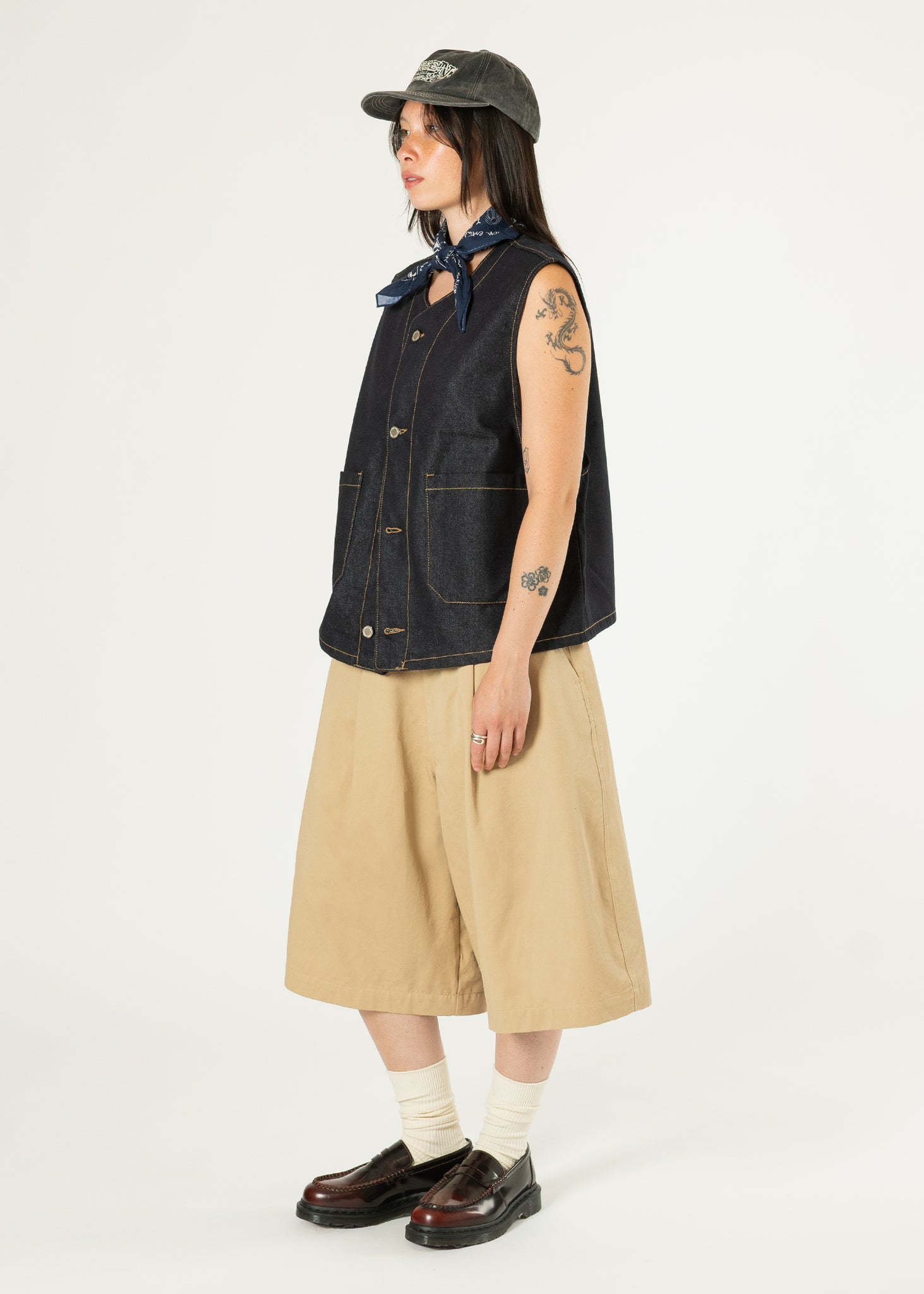 Pintuck Wide Shorts