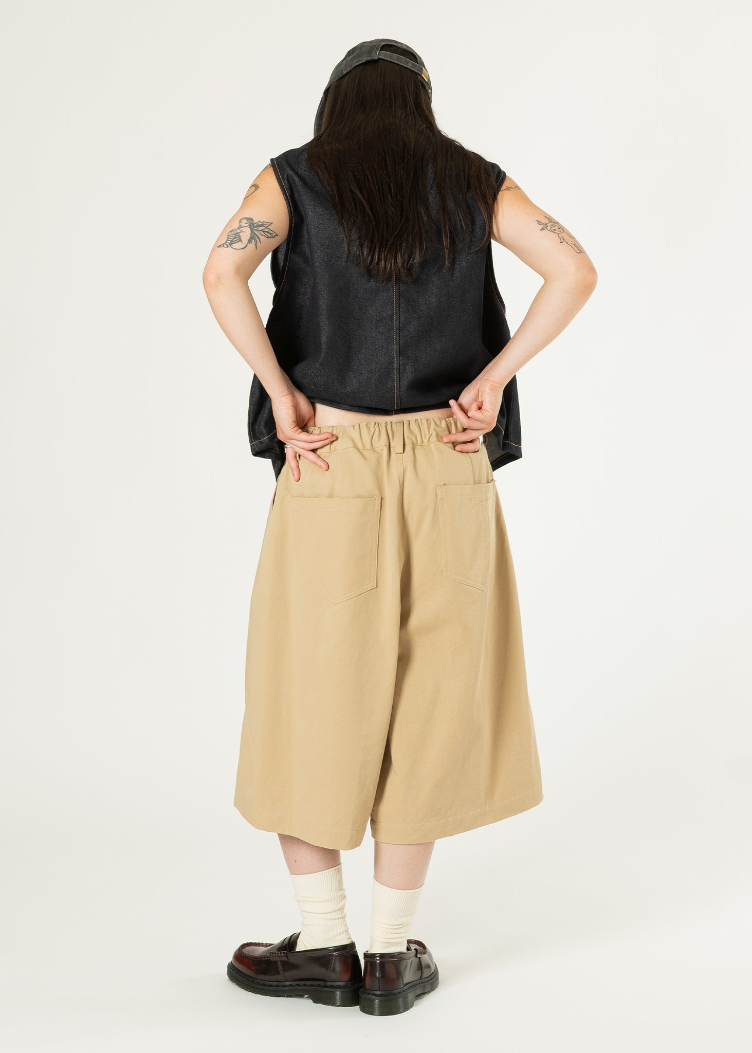 Pintuck Wide Shorts