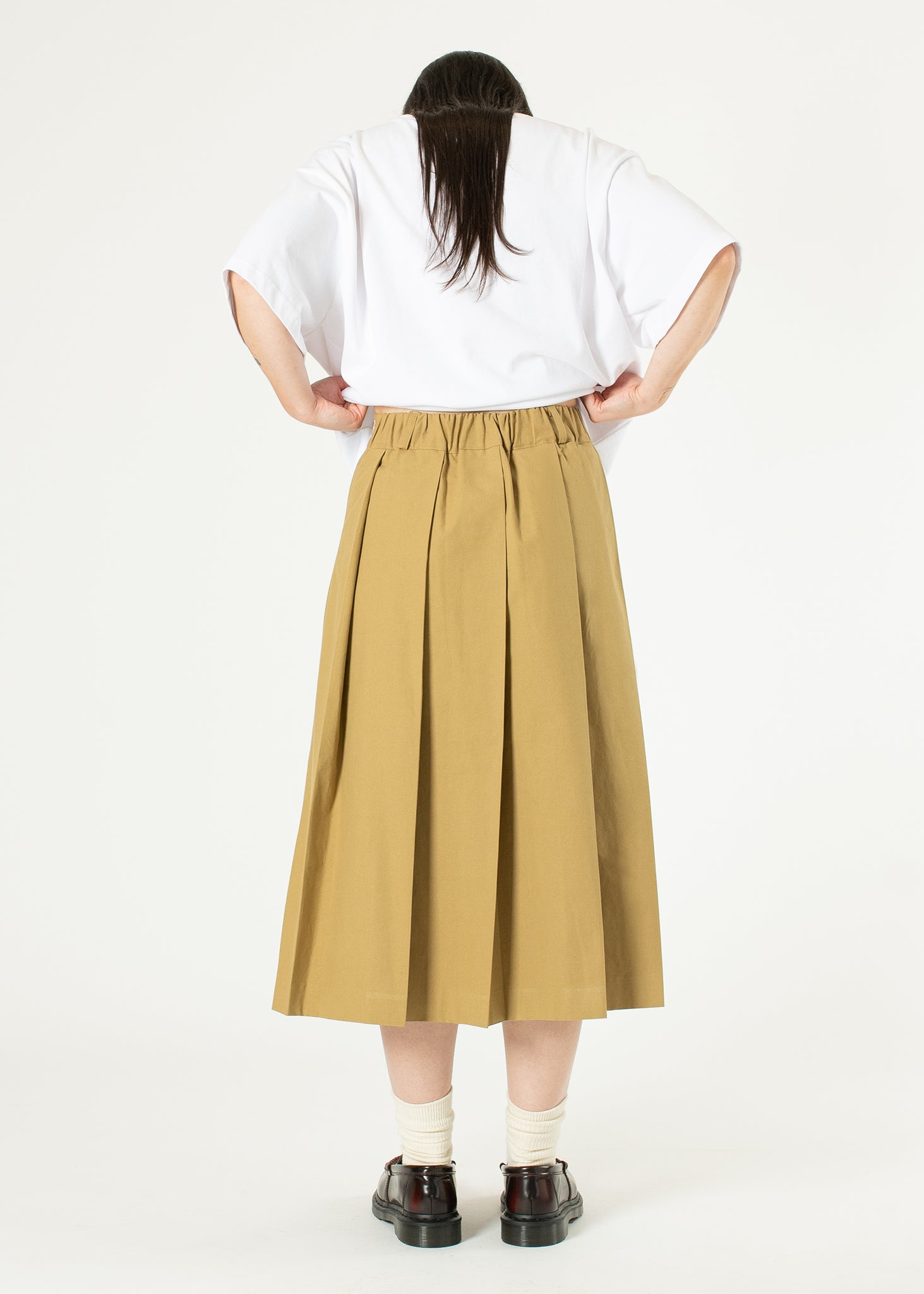 Pleated Cotton Skirt